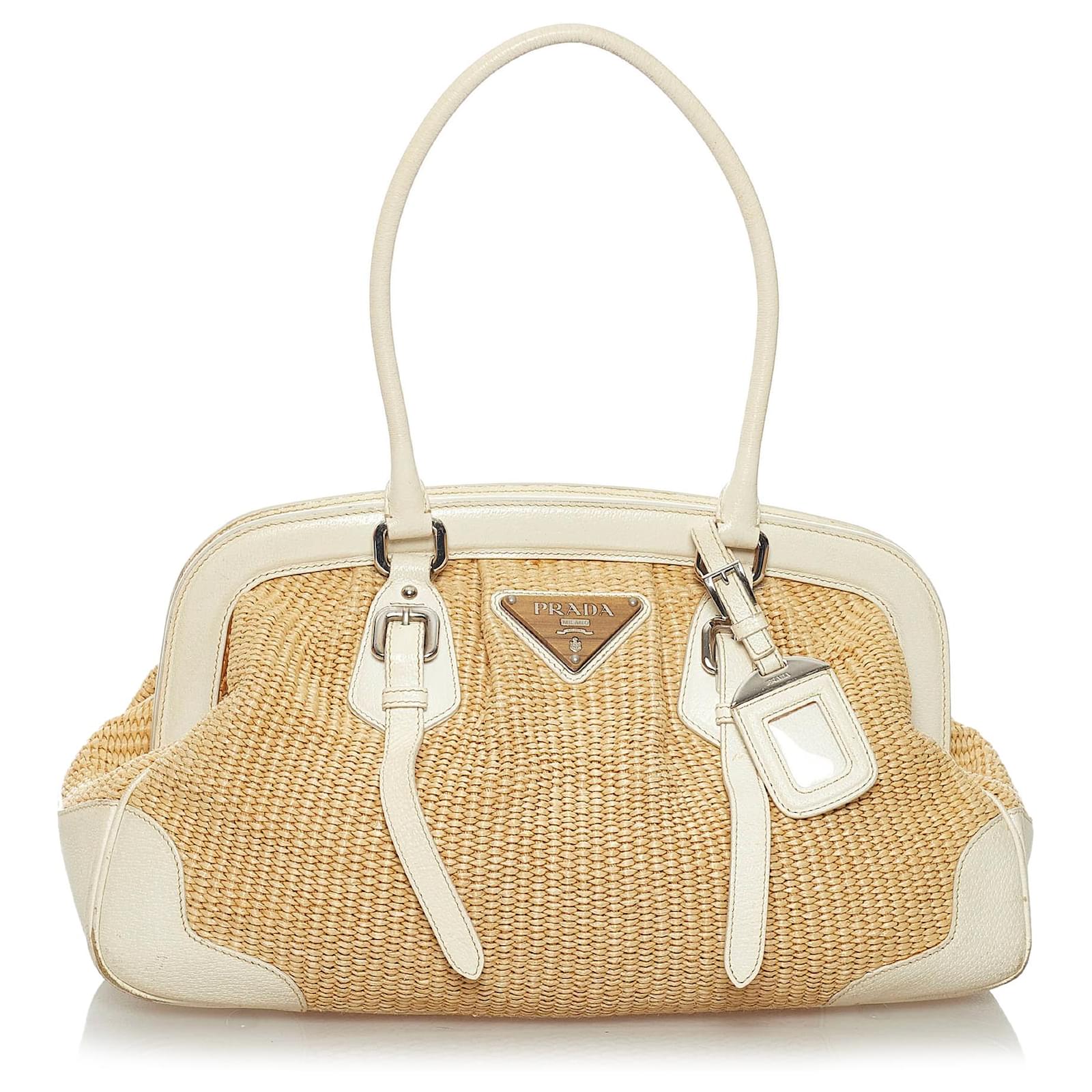 Prada, Bags, Prada Galleria Bag White With Locks On Top