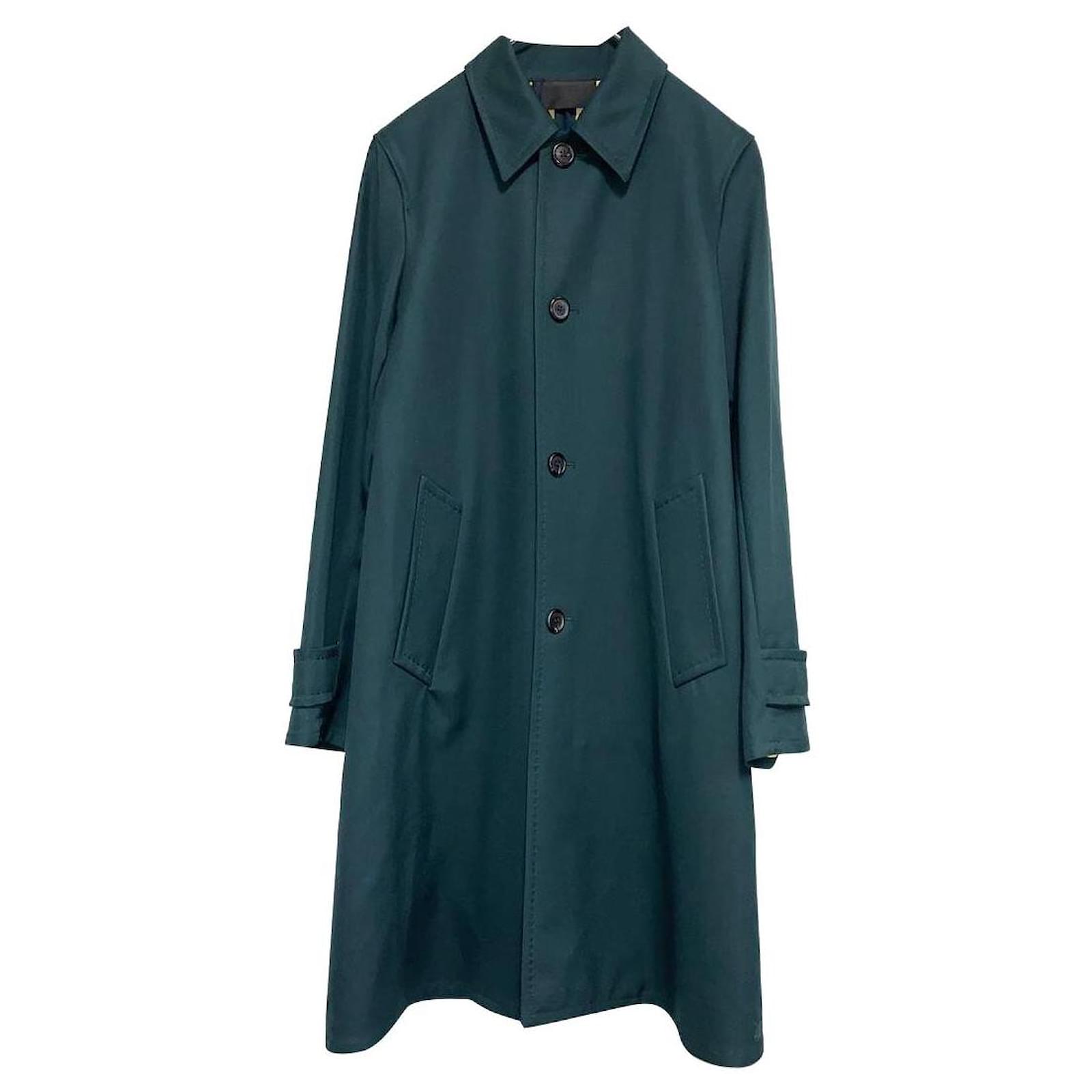 PRADA Bal collar coat / 46 / wool / GRN / 14AW / A line / earth coat / 2014  model