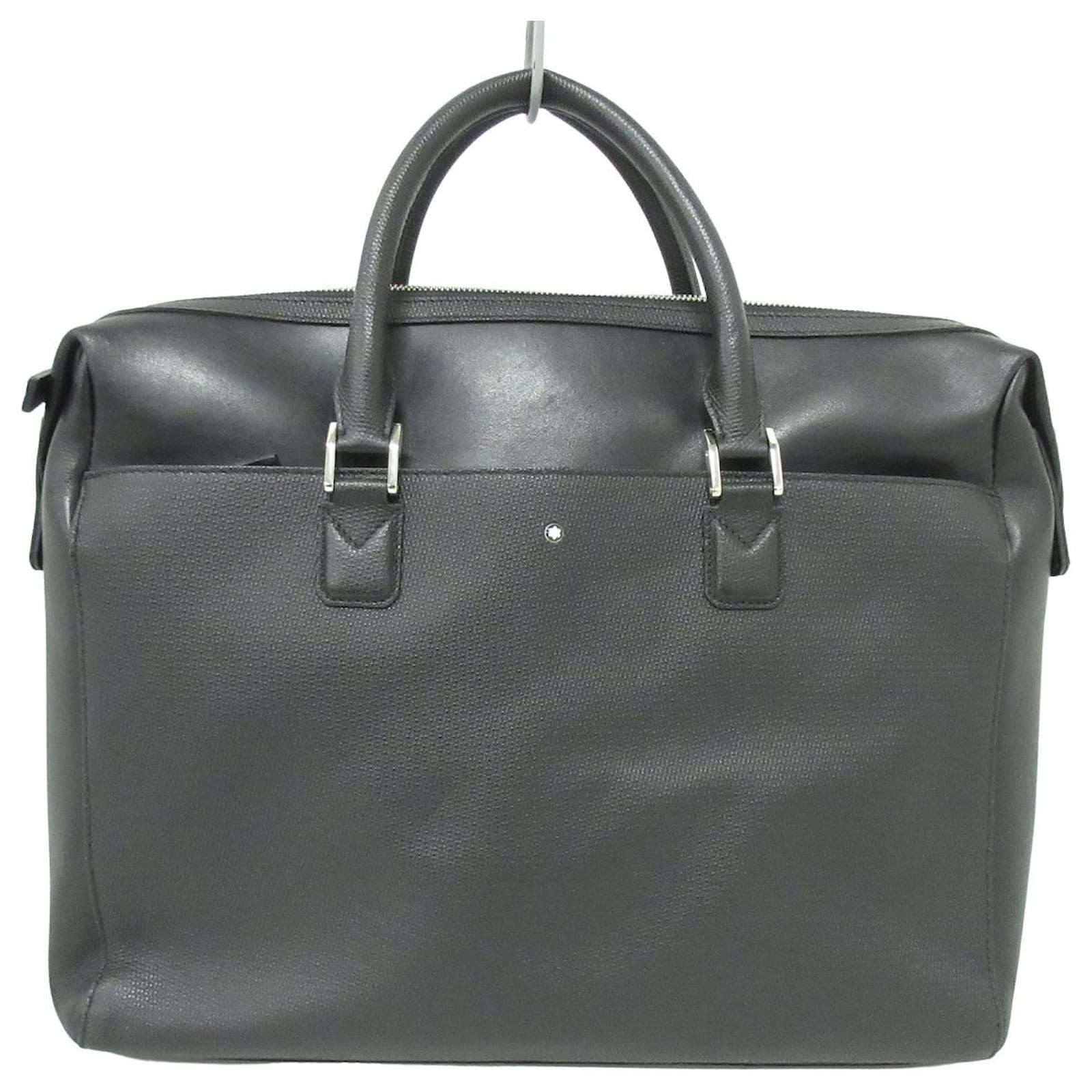 Montblanc Travel bag Black Leather ref.481203 Joli Closet