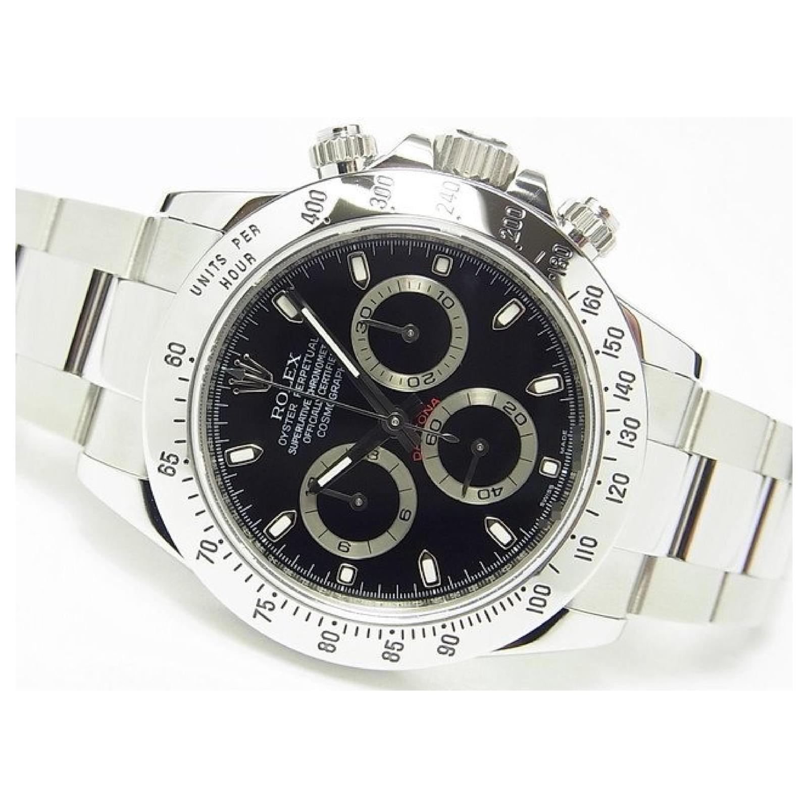 ROLEX Daytona inossidabile nero Rif.116520 Serie V Uomo Acciaio ref.481316  - Joli Closet