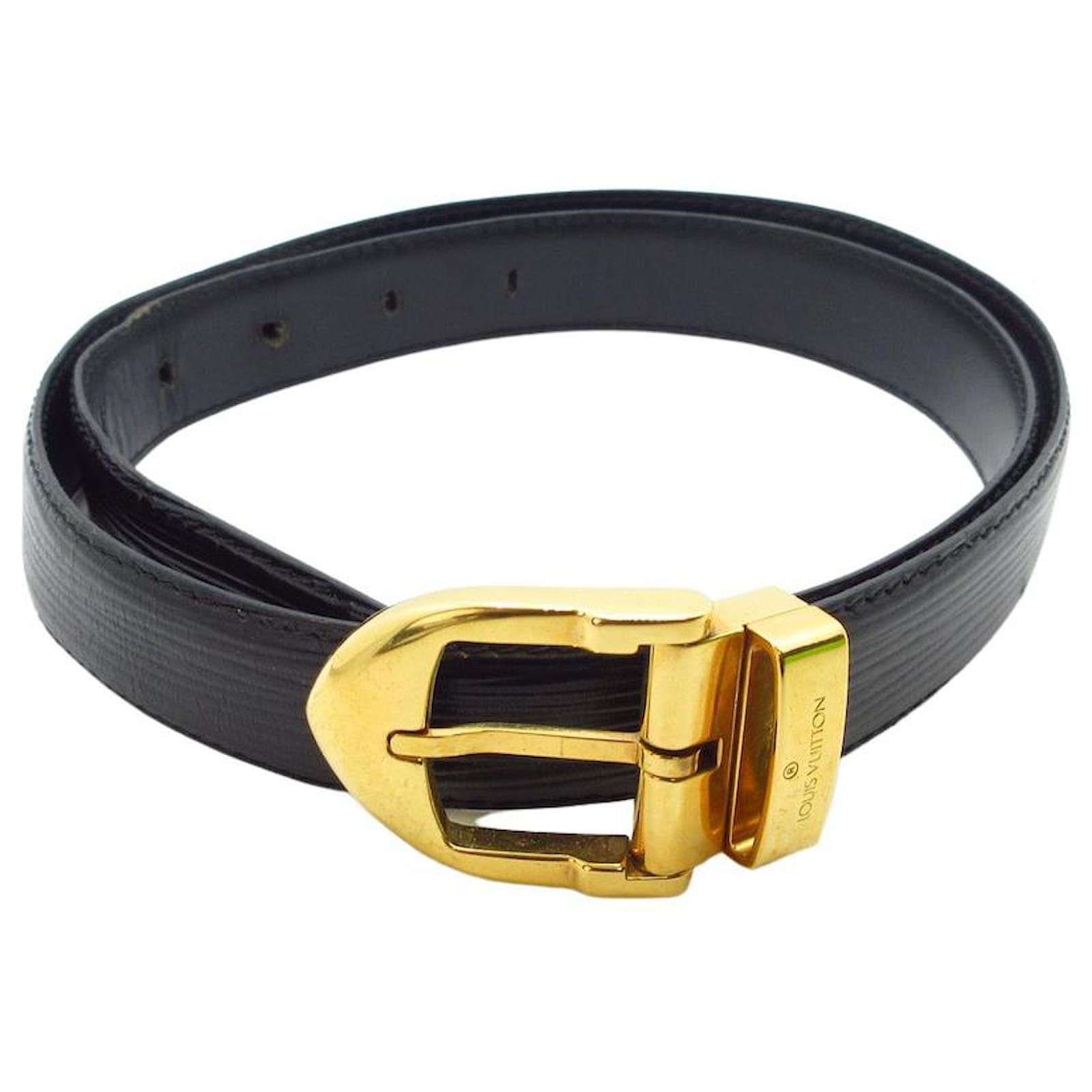 Louis Vuitton Belt Black Leather ref.481326 Joli Closet