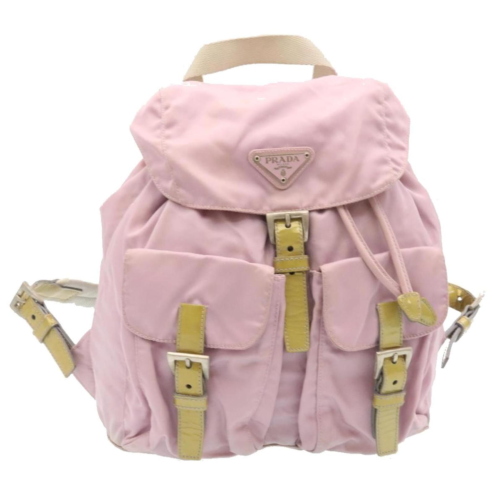 Prada backpack Pink Synthetic  - Joli Closet