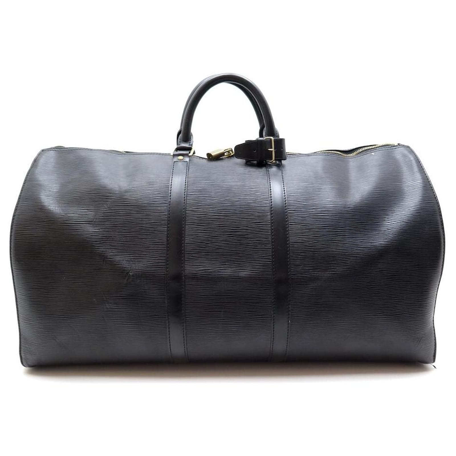 Keepall leather travel bag