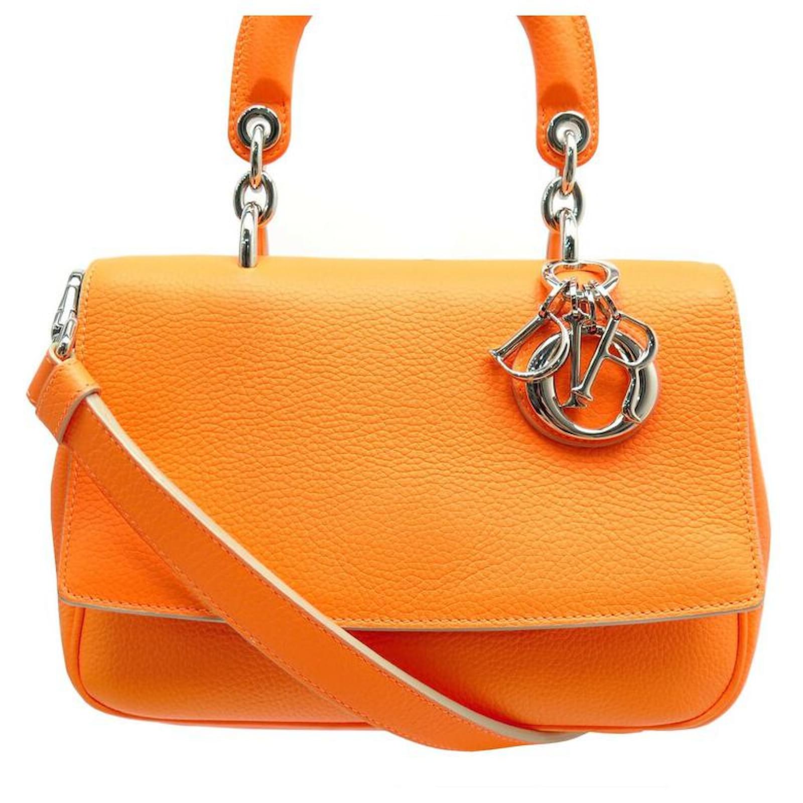 Christian dior orange online bag