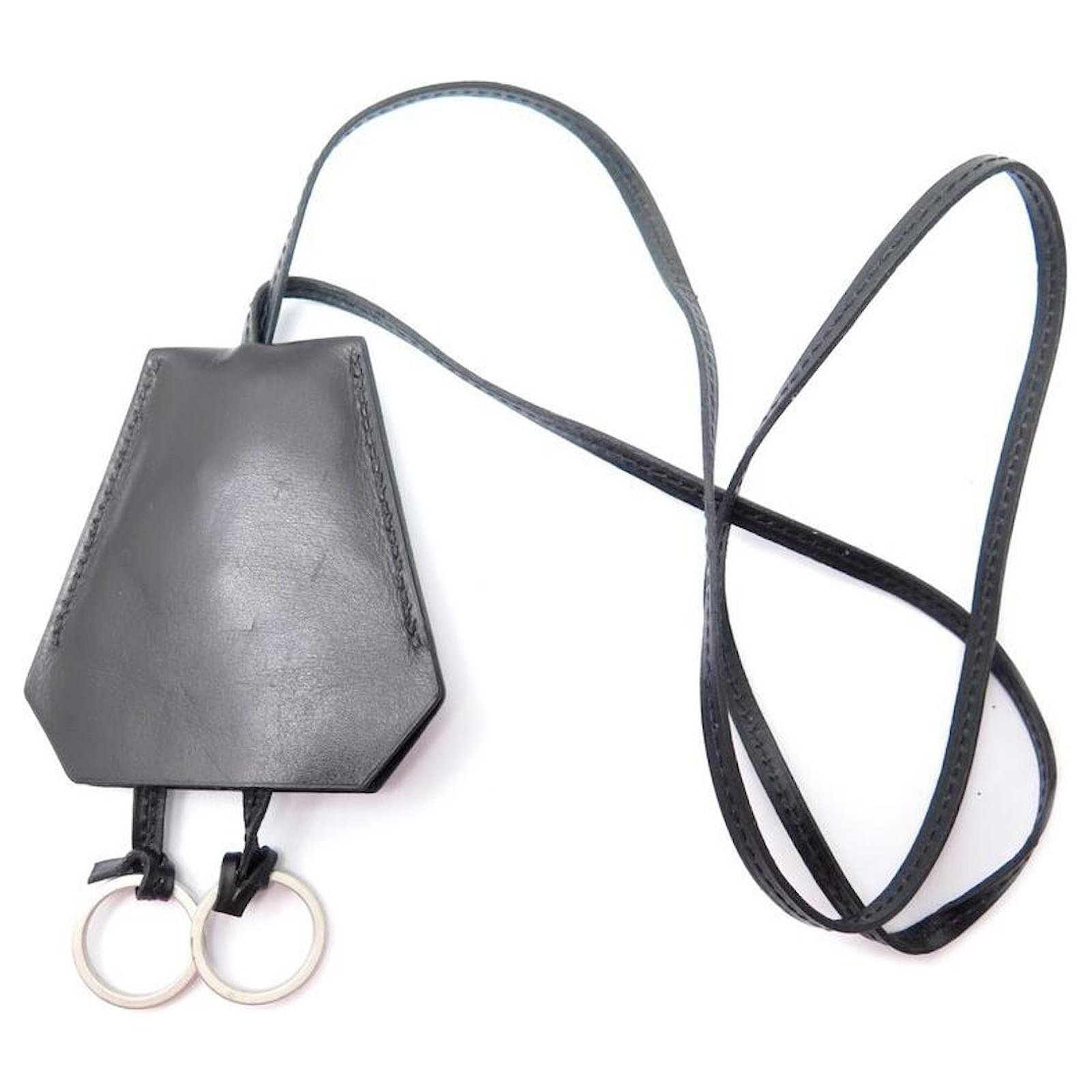 Black Leather Bell Key Holder