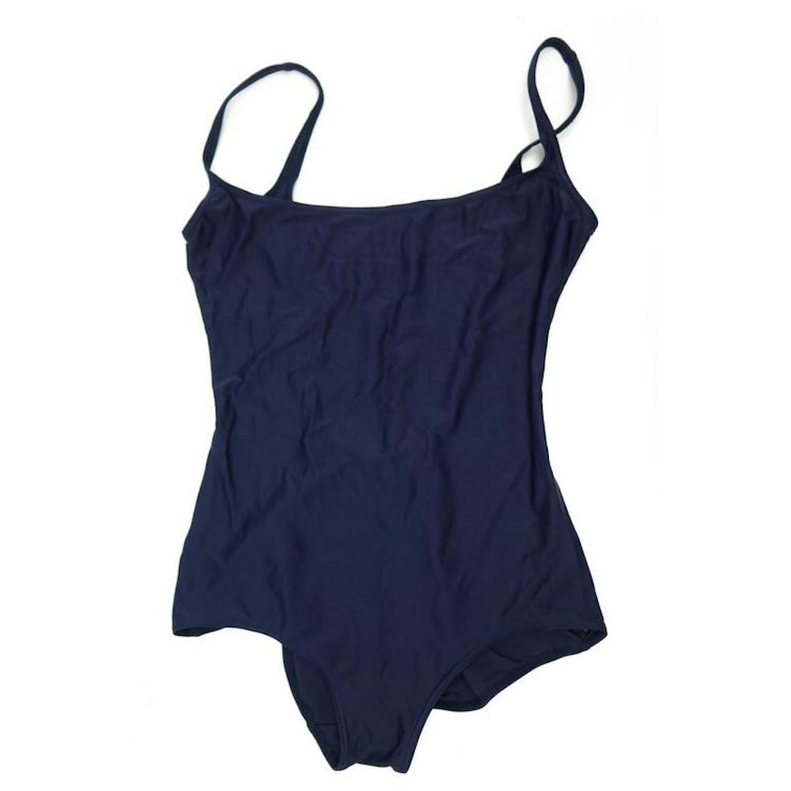 Hermès NEW HERMES SWIMSUIT 1 ROOM L 42 NEW SWIMSUIT NAVY BLUE NYLON ref ...