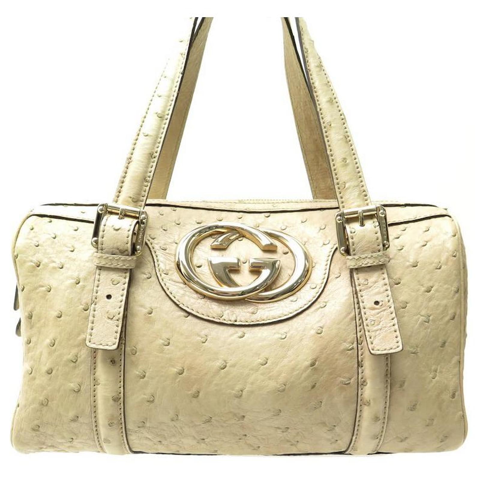 Gucci Vintage Ostrich Leather Bag