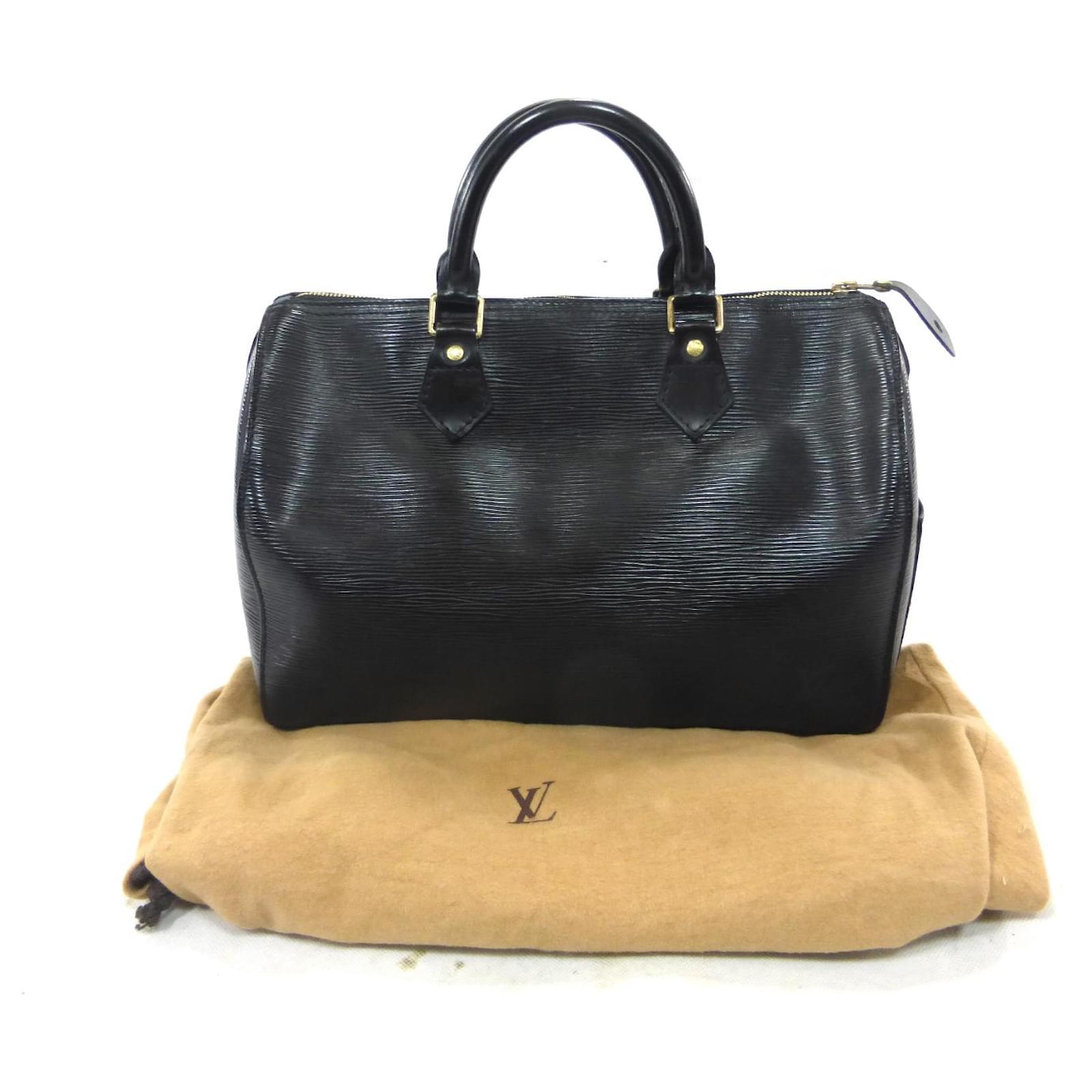Louis Vuitton Speedy 30 Cuir épi noir Black Leather ref.481746 - Joli Closet