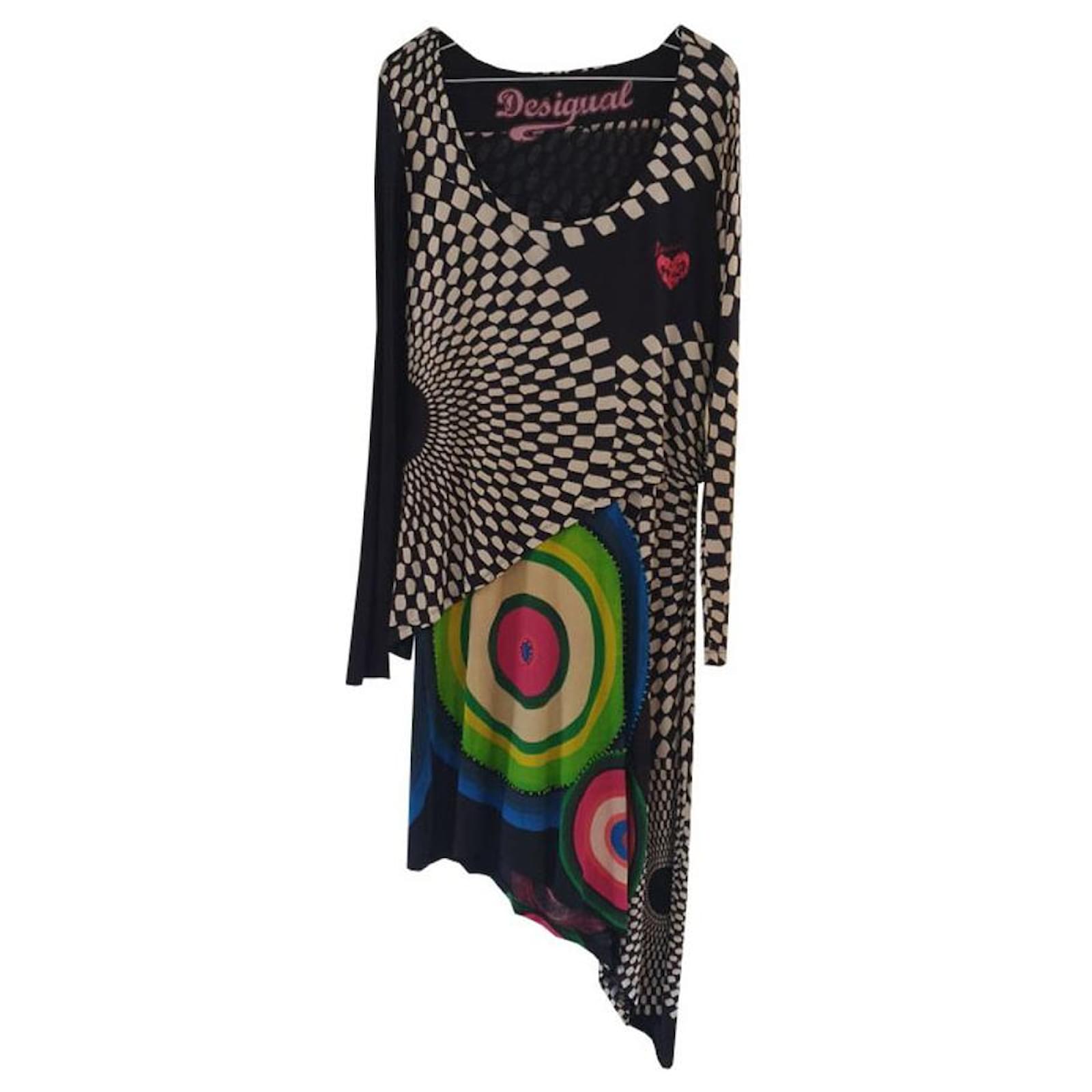 Robe En Voile Multicolore Desigual Taille 38 - Occasion Très Bon état