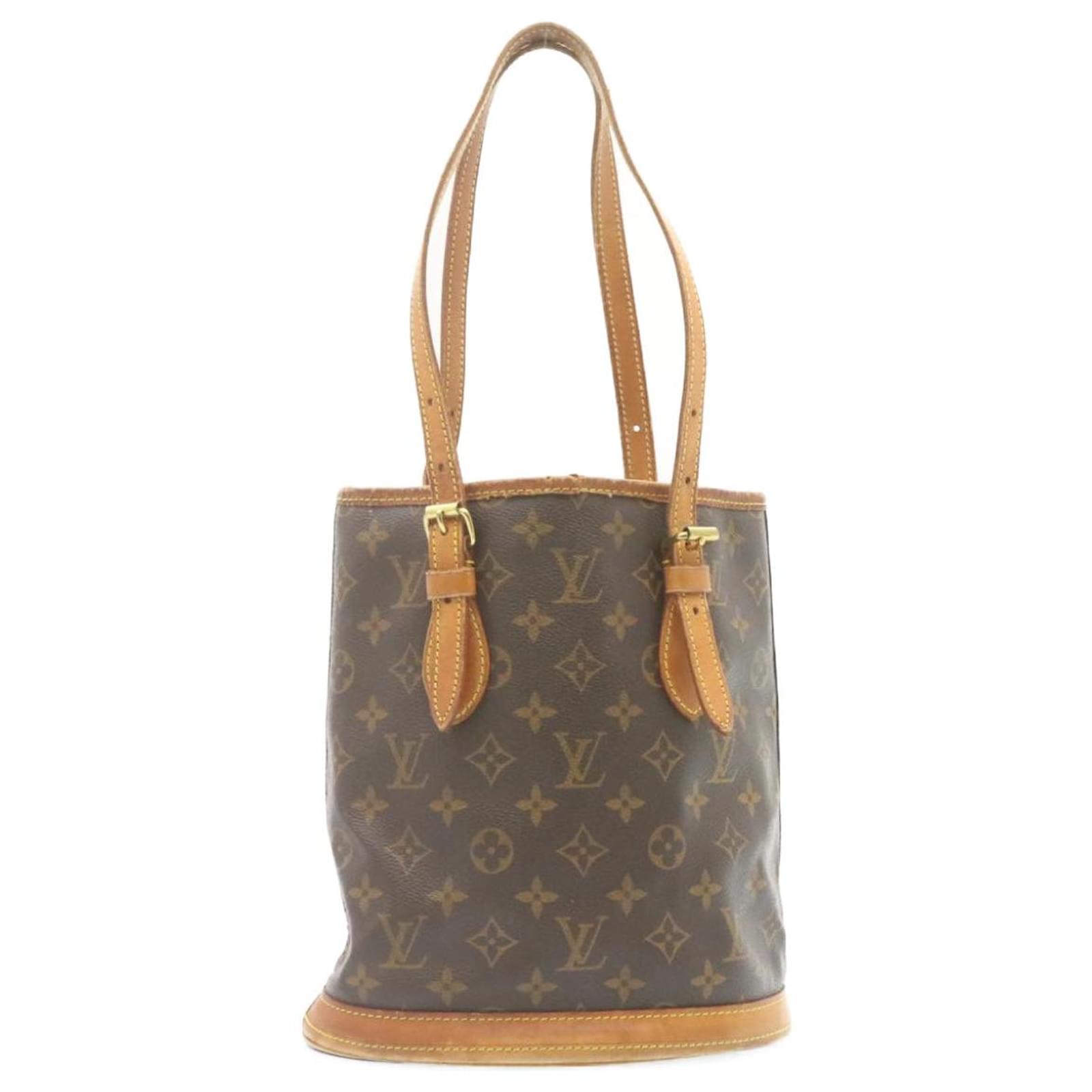 LOUIS VUITTON Monogram Bucket PM Shoulder Bag M42238 LV Auth gt2058 ...