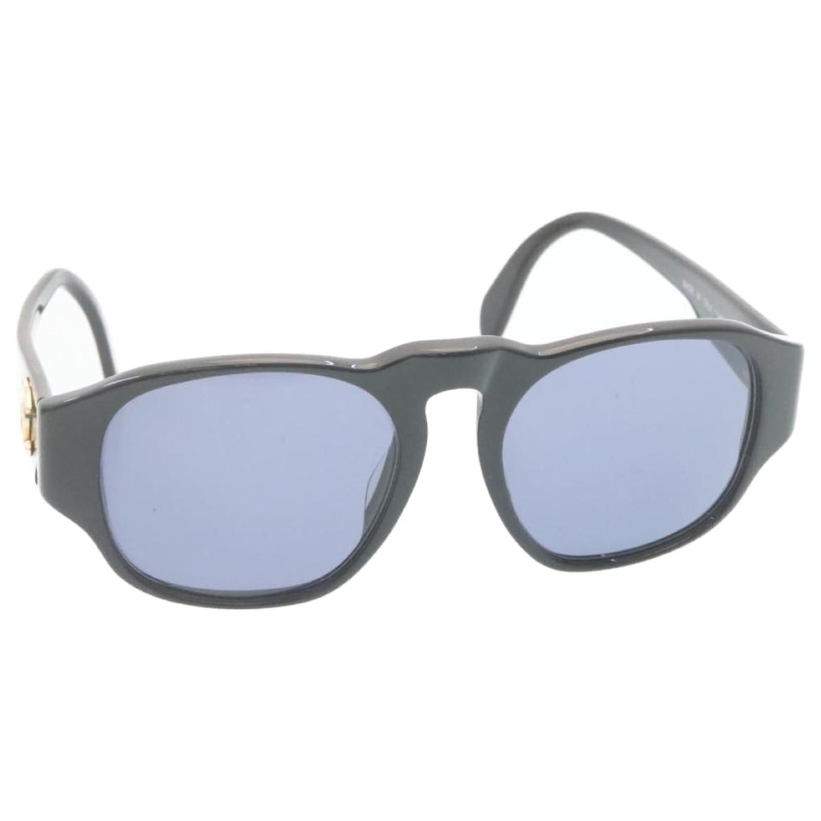 CHANEL COCO Mark Sunglasses Black CC Auth ar6205 Plastic ref