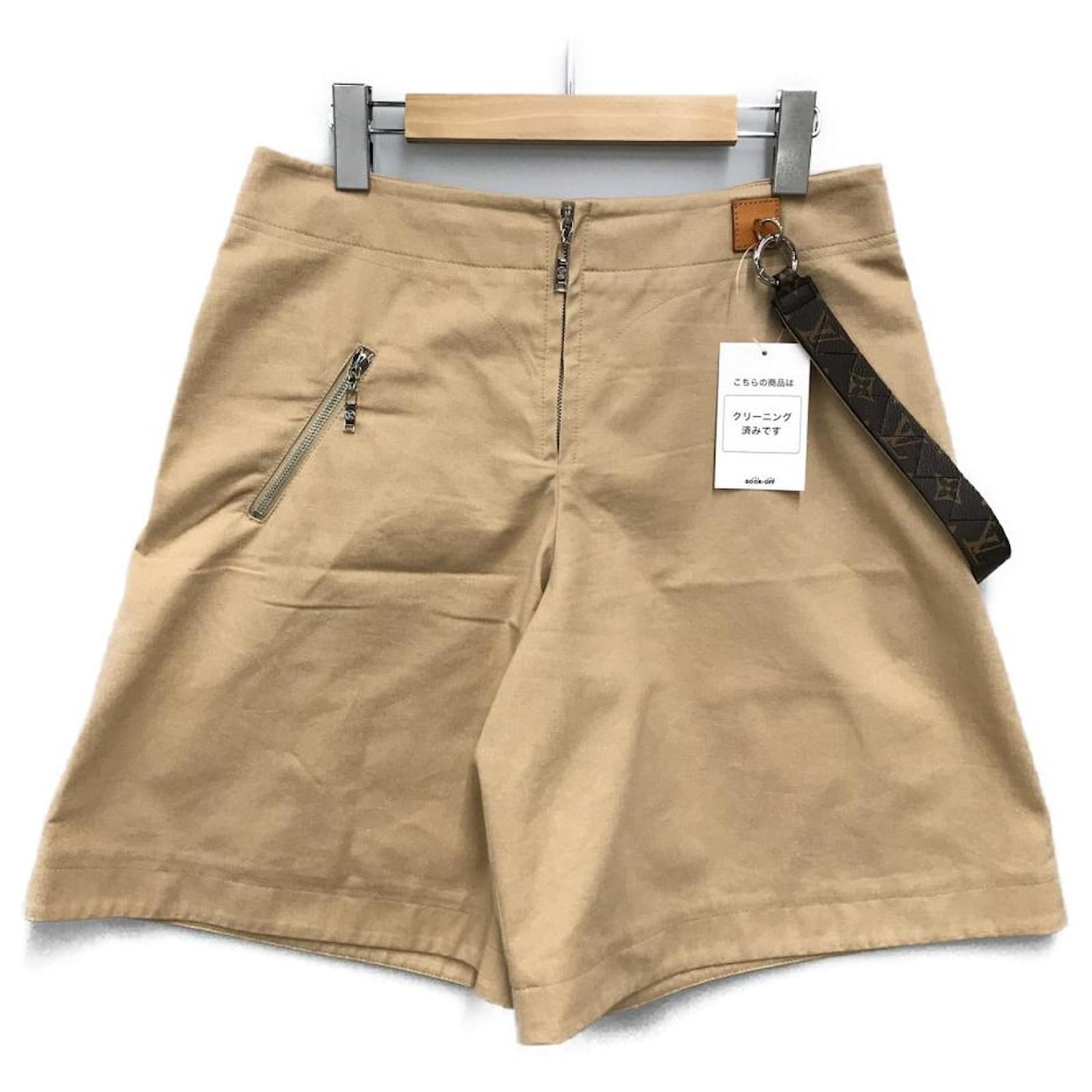 Usato] Pantaloncini Louis Vuitton con cerniera frontale e cinturino TAGLIA  da donna 36 (M) Arancione Cotone ref.483032 - Joli Closet