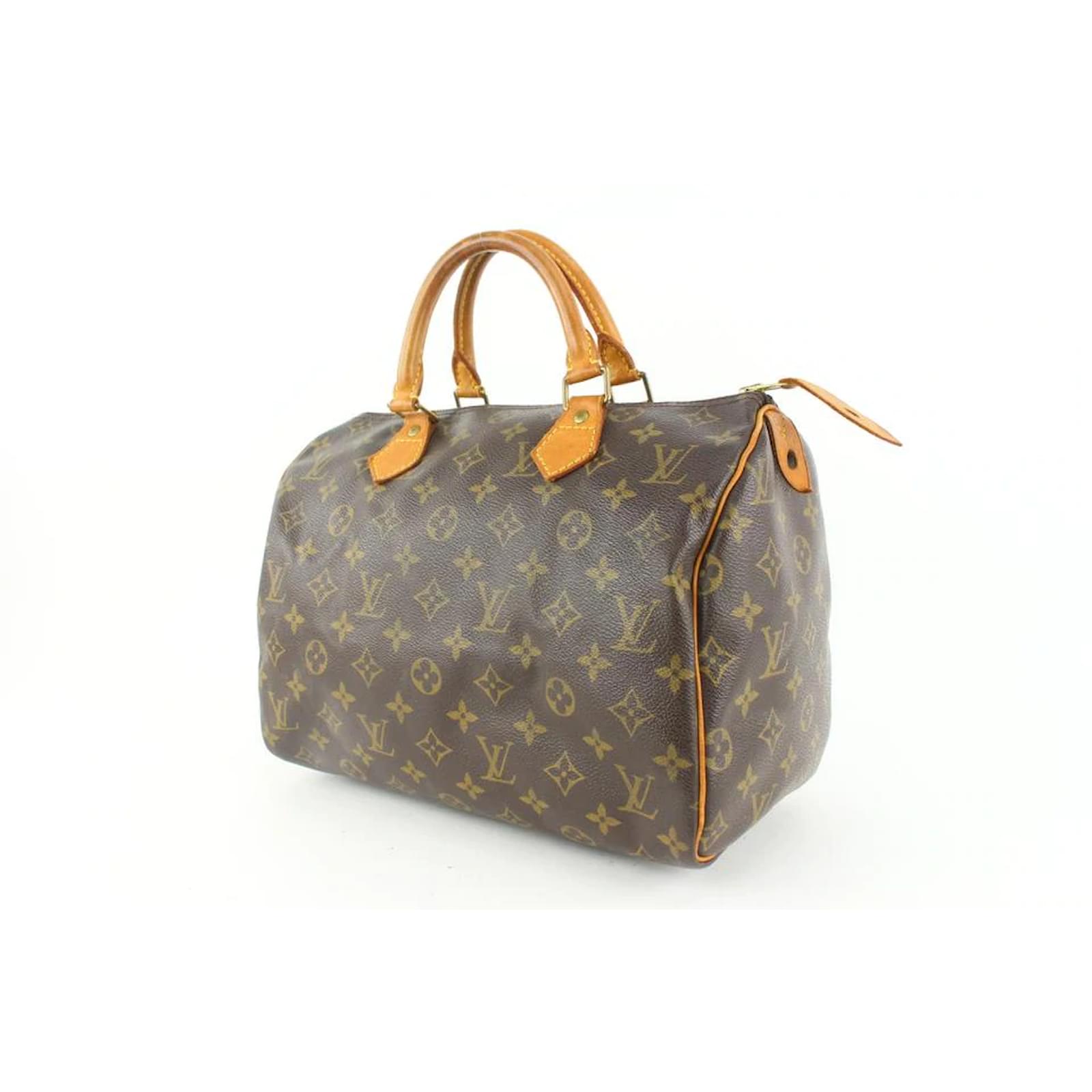 Louis Vuitton Monogram Speedy 30 Boston Bag Leather ref.484357 - Joli Closet