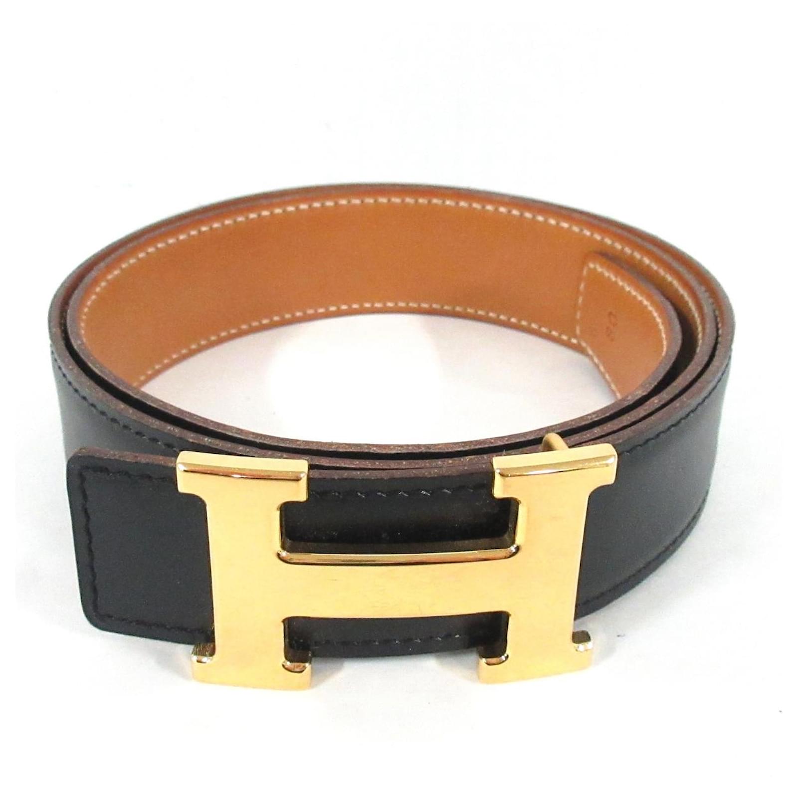 Hermès Hermes Belt Black Leather ref.484578 - Joli Closet