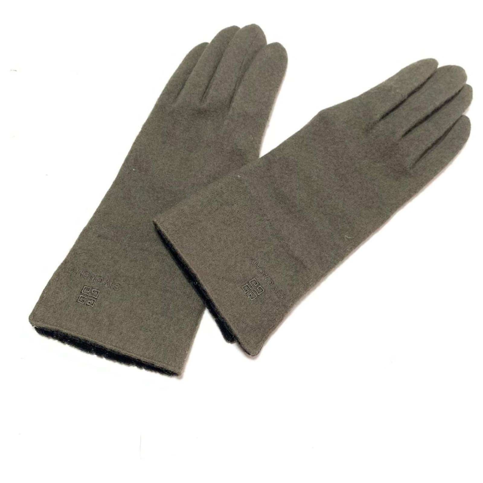 Givenchy Gloves Khaki Wool  - Joli Closet