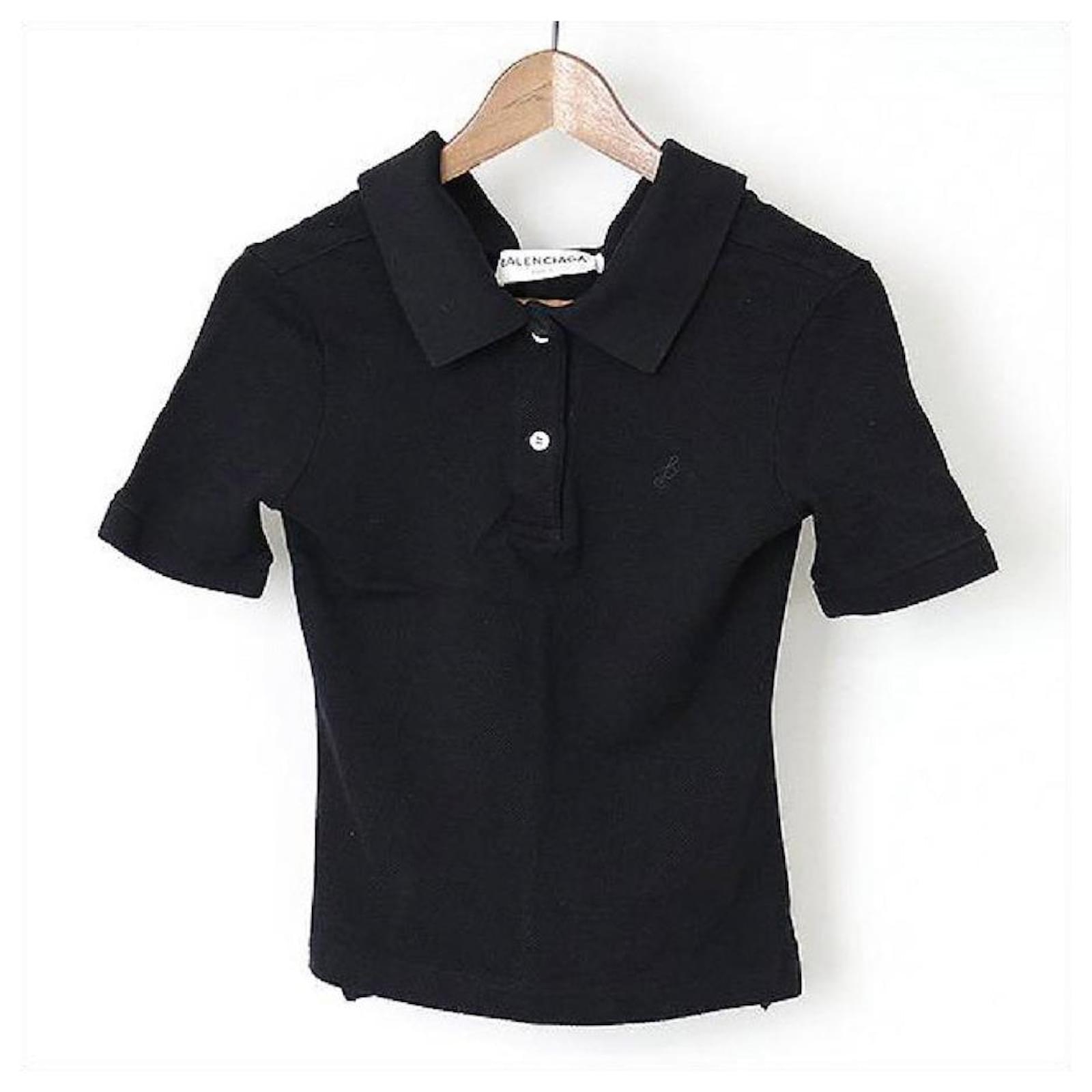 Used] BALENCIAGA 17ss polo shirt black S Cotton ref.484613 - Joli