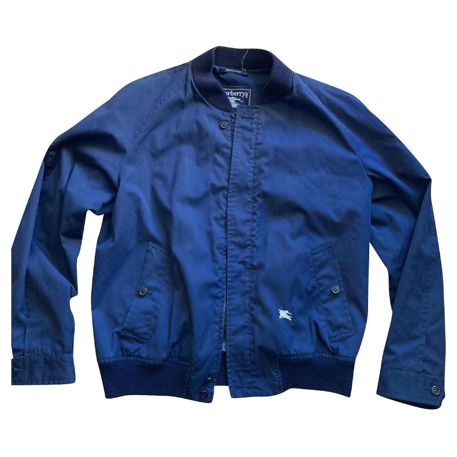 Burberry Blazers Jackets Navy blue Cotton Joli Closet