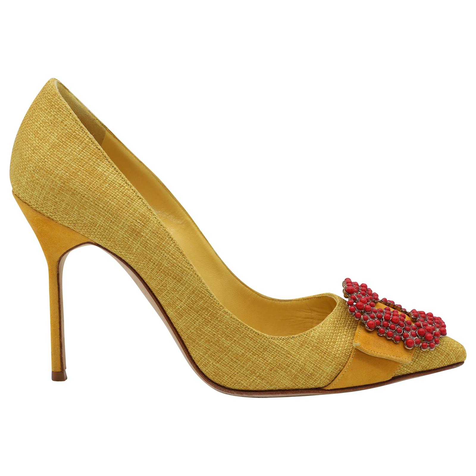 manolo yellow heels
