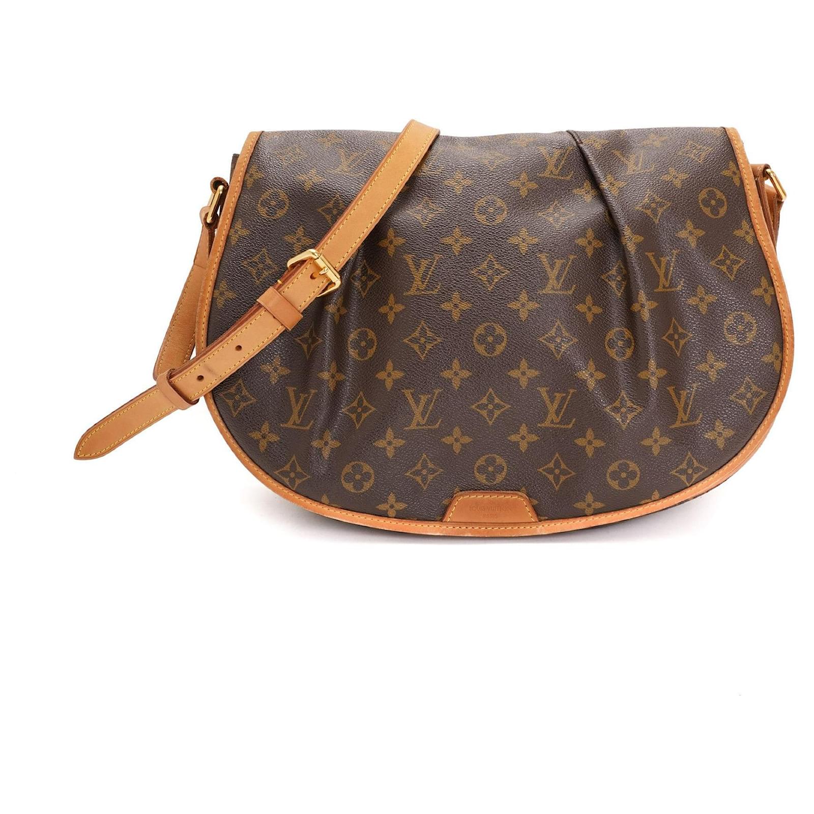 Louis Vuitton Menilmontant MM Coated Canvas Crossbody Bag on SALE