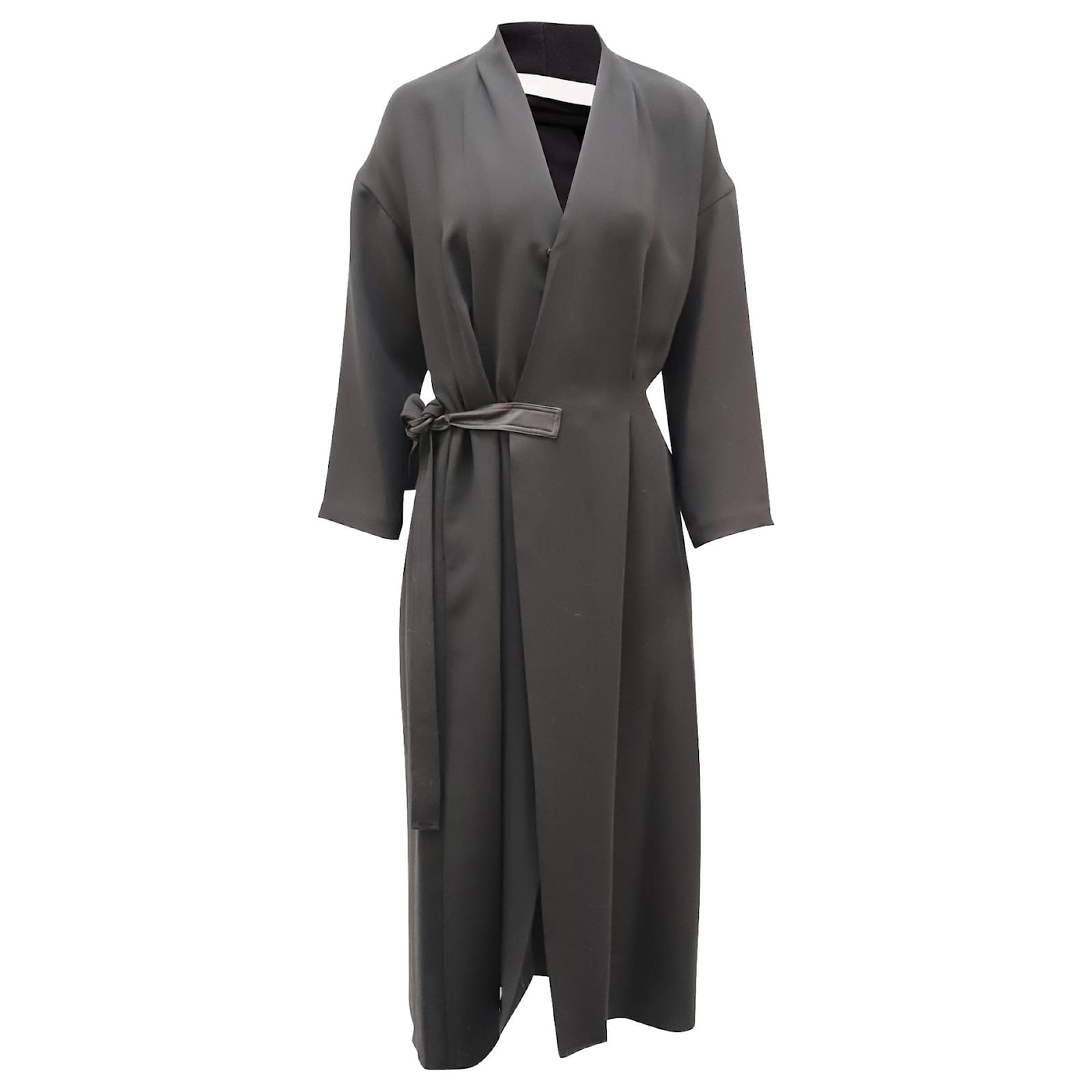 Robe portefeuille Vince avec ceinture en similicuir en polyester noir ref.484820 Joli Closet
