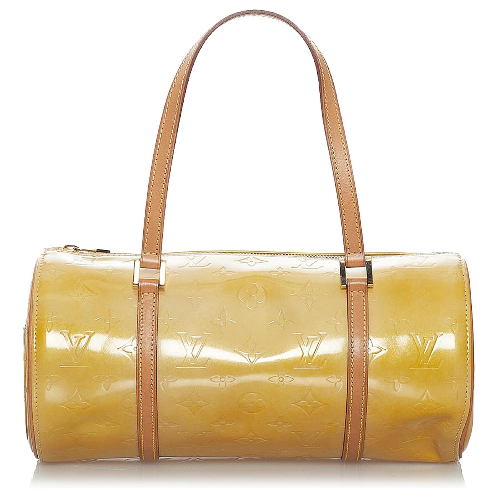 Louis Vuitton Yellow Vernis Bedford Brown Light brown Leather Patent  leather ref.485431 - Joli Closet