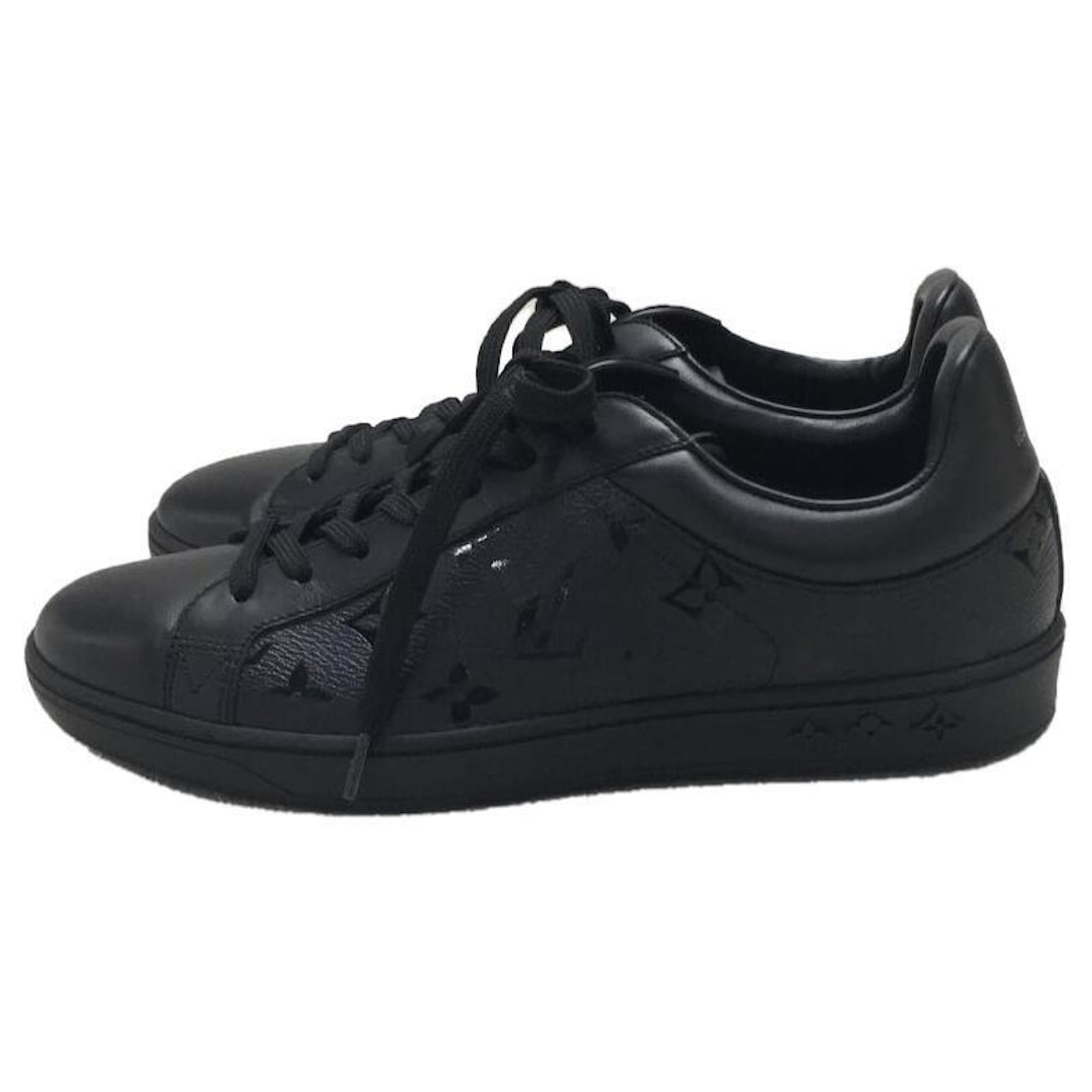 LOUIS VUITTON Luxembourg / low-cut sneakers / US5 / BLK / Leather Black  ref.485496 - Joli Closet