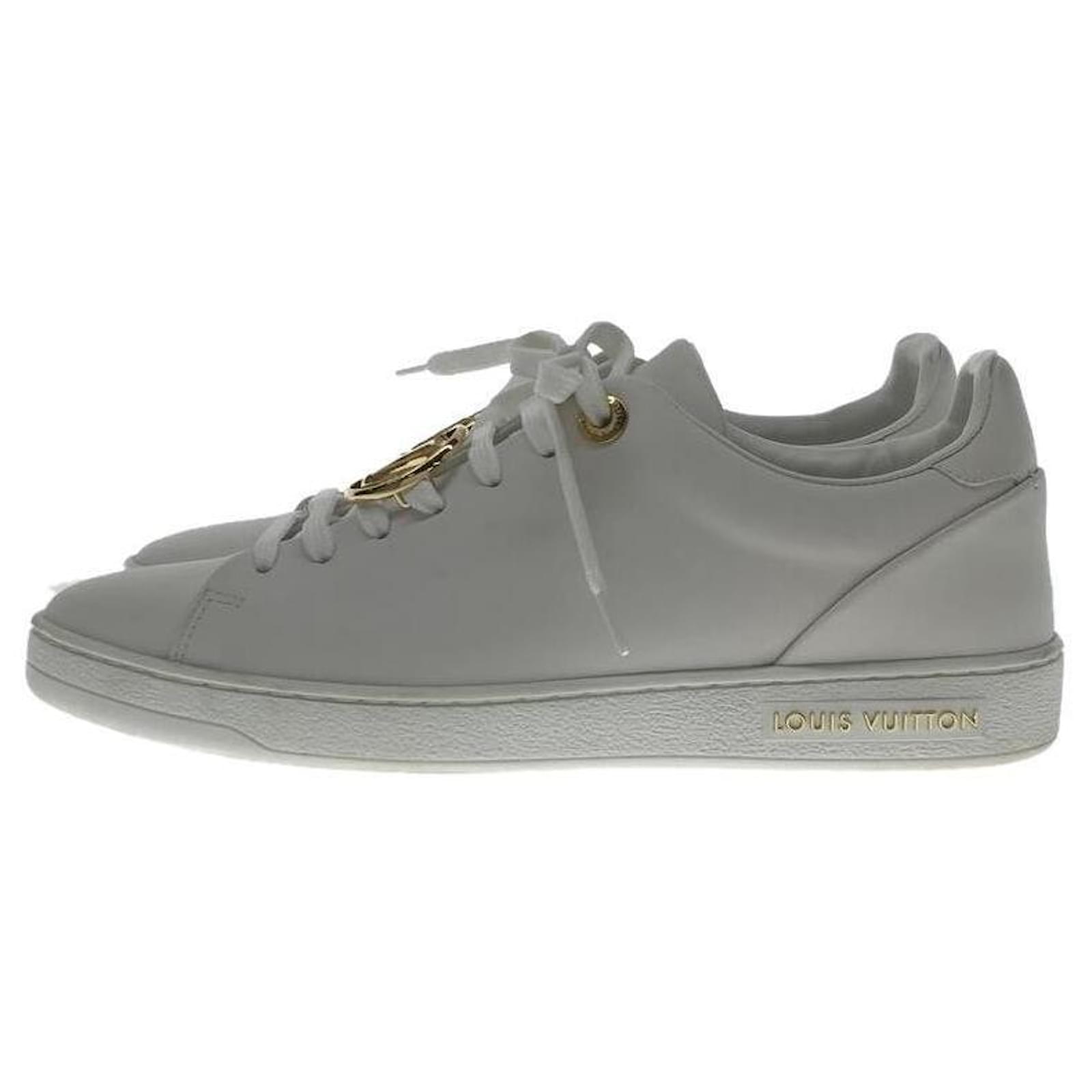 LOUIS VUITTON sneakers front low line / 36.5 / white / cowhide