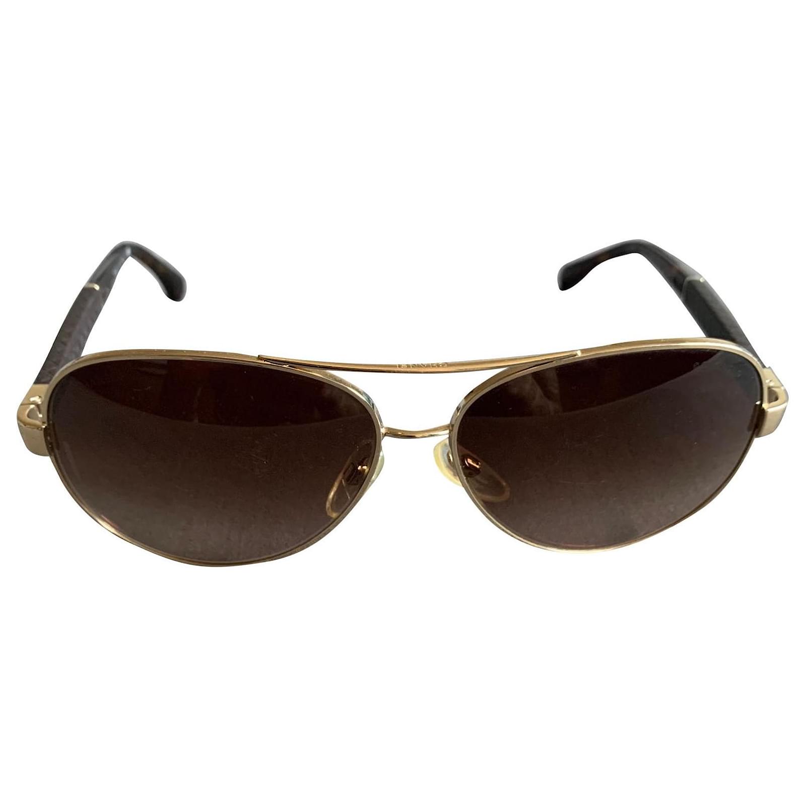 gold chanel aviator sunglasses