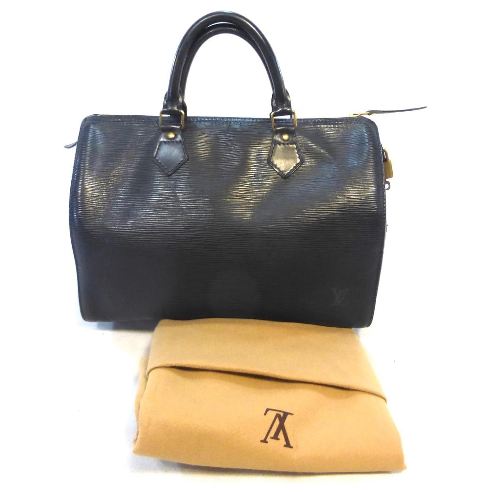 Louis Vuitton Speedy 30 Cuir épi noir Black Leather ref.486392 - Joli Closet