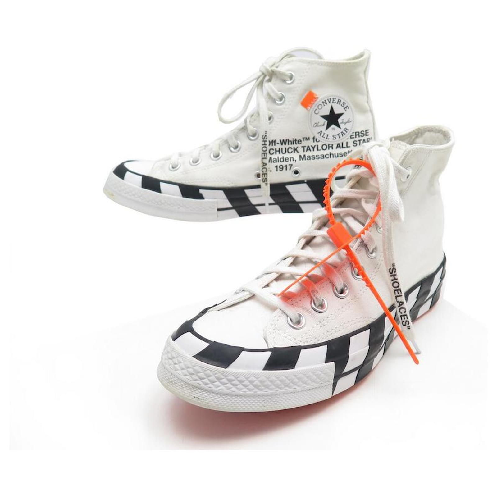 OFF-WHITE SHOES X CONVERSE SNEAKER 39.5 CHUCK TAYLOR ALL STAR 70 STRIPE