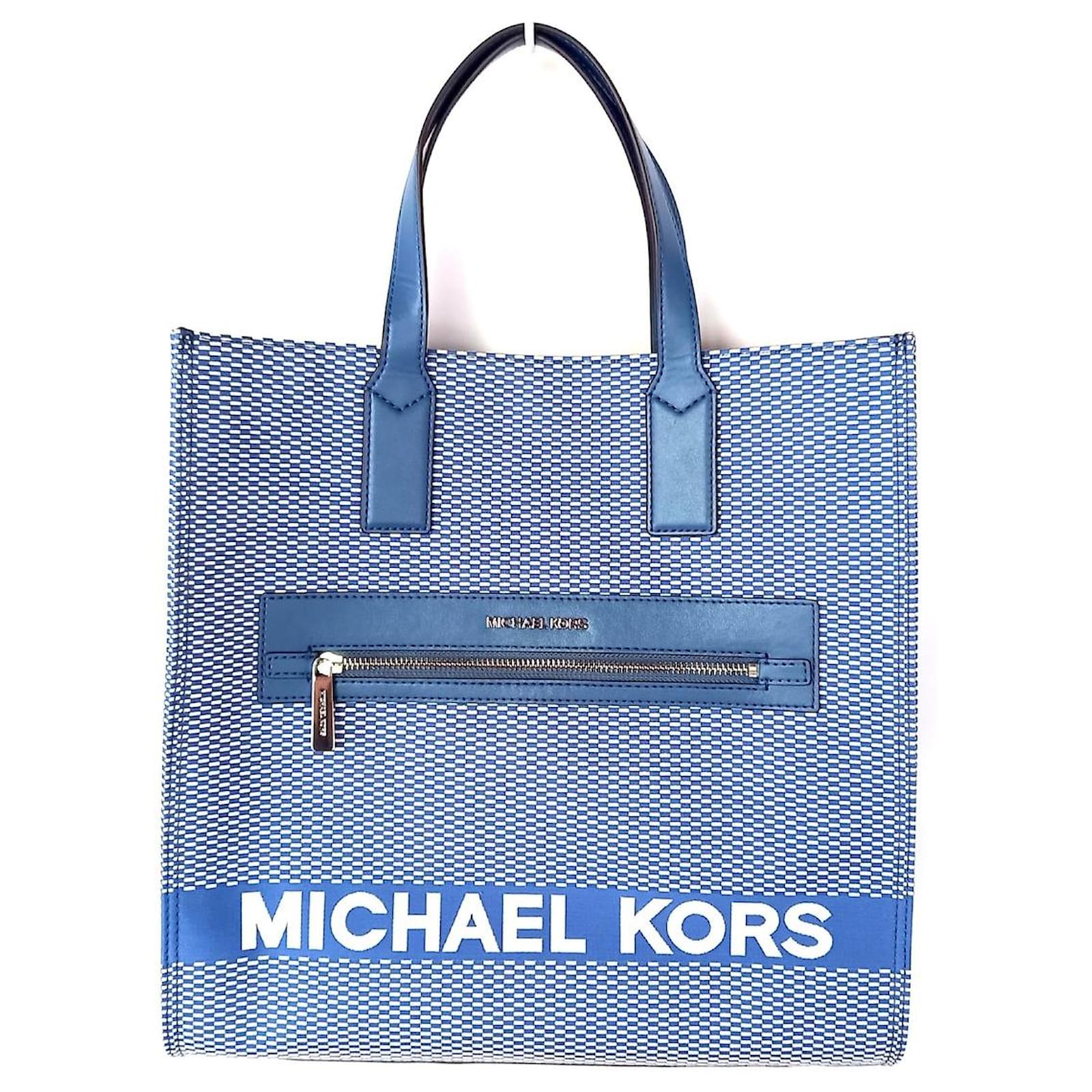 mk tote bag blue