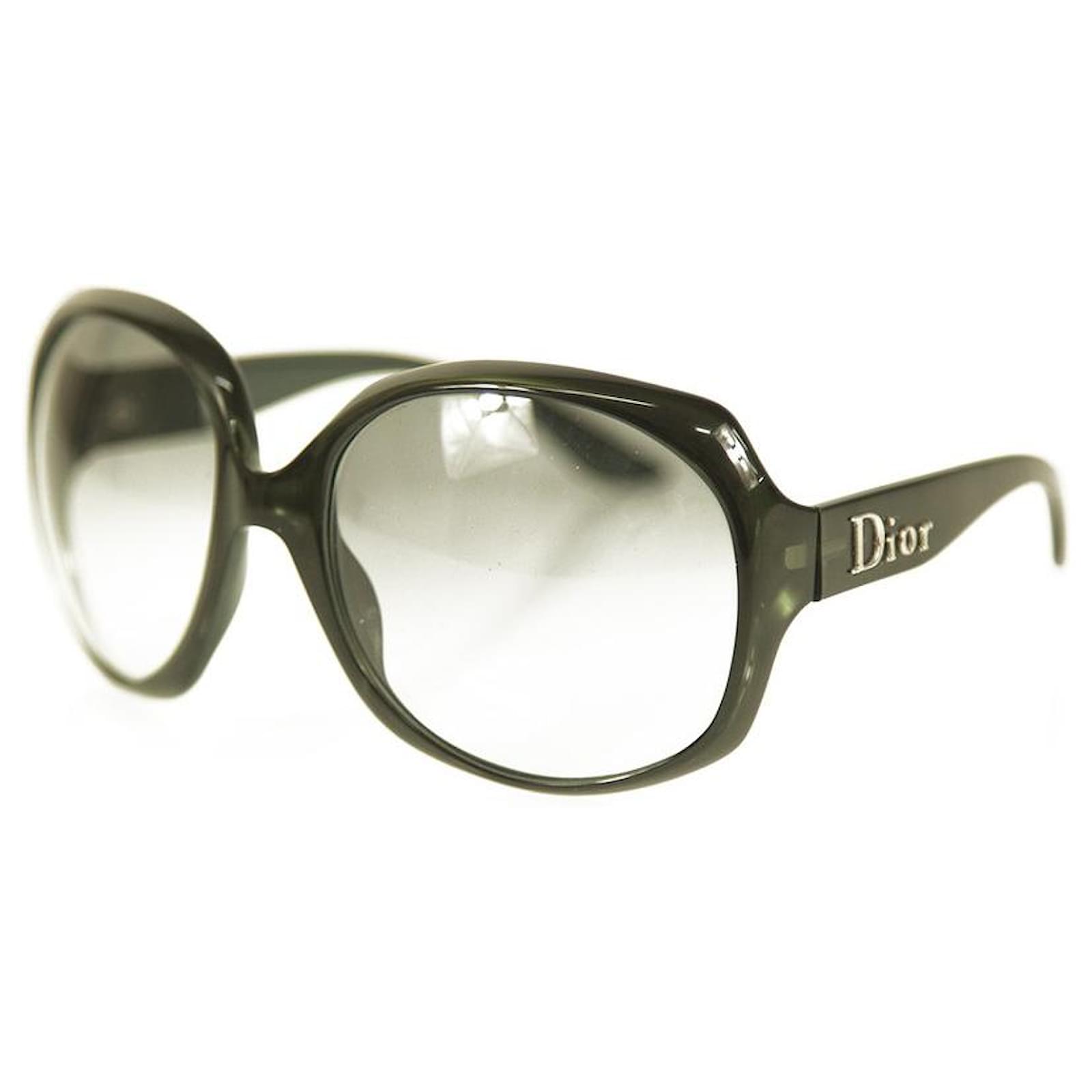 Christian Dior Glossy 1 KIHLF Black Oversize Sunglasses