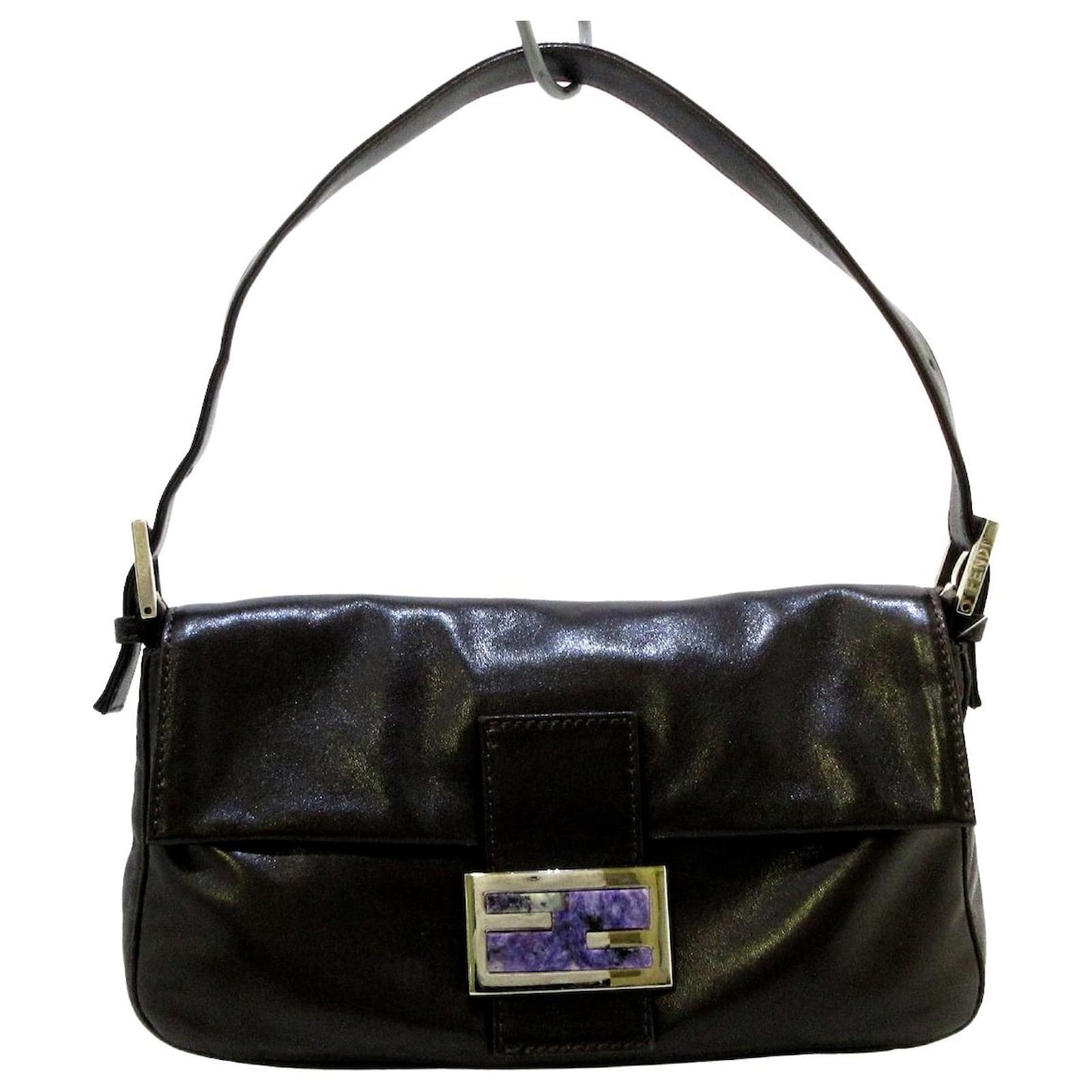 Fendi Mamma Baguette Black Leather ref.486986 - Joli Closet