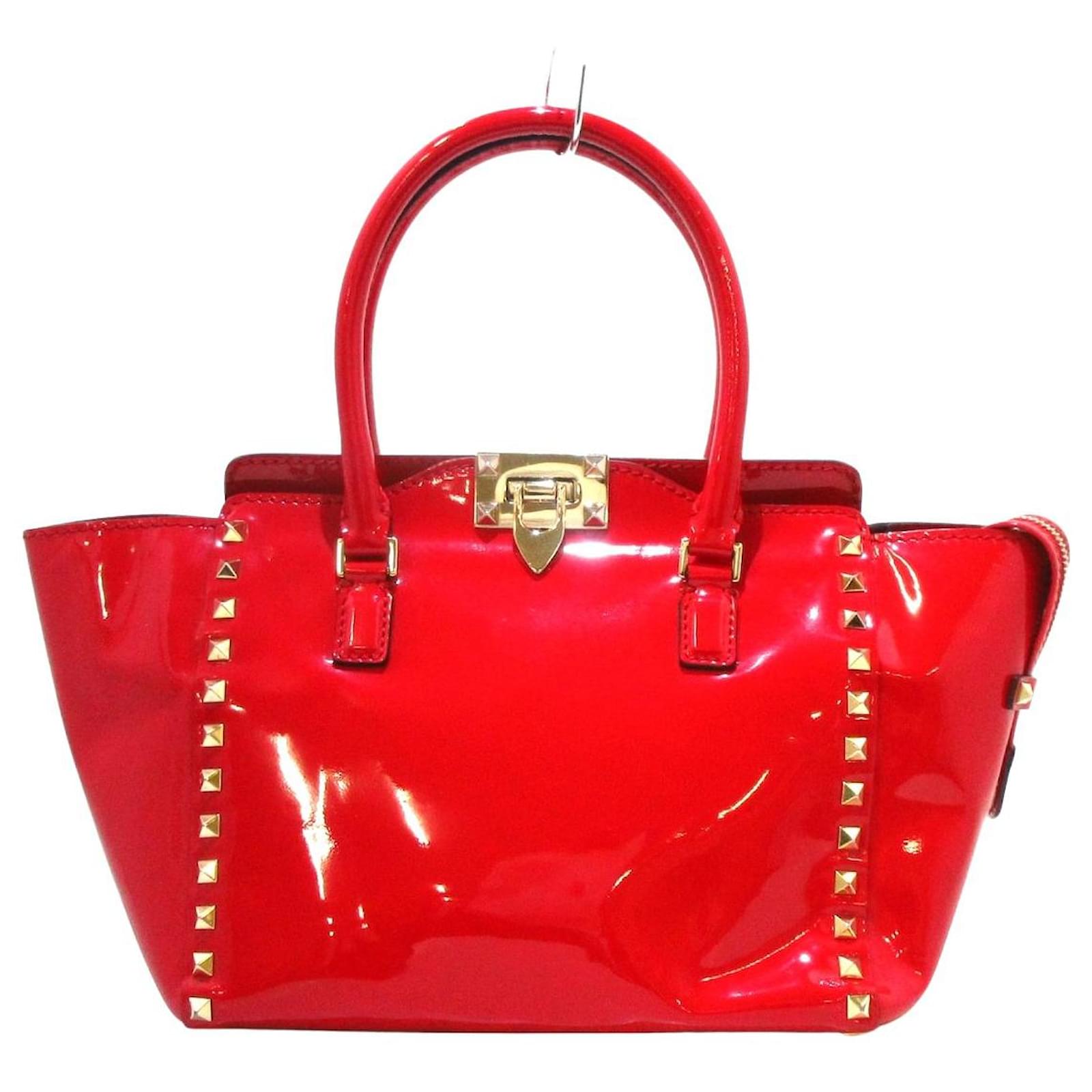 Valentino red hotsell patent bag