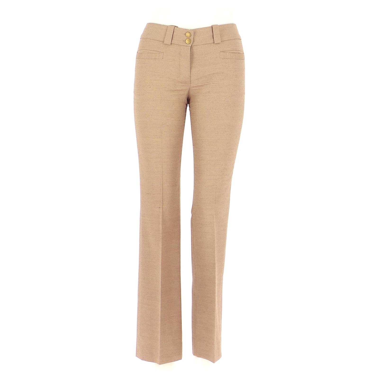 Chloé CHLOE Trousers T.fr 36 WOOL Brown ref.1021421 - Joli Closet