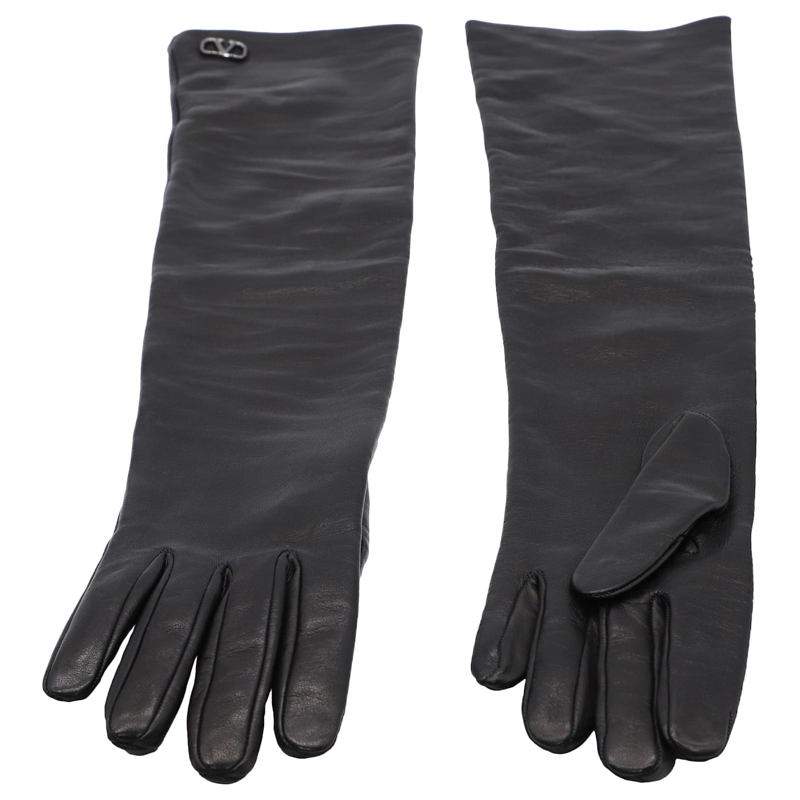 Valentino Gloves in Black Leather ref.488286 Joli Closet