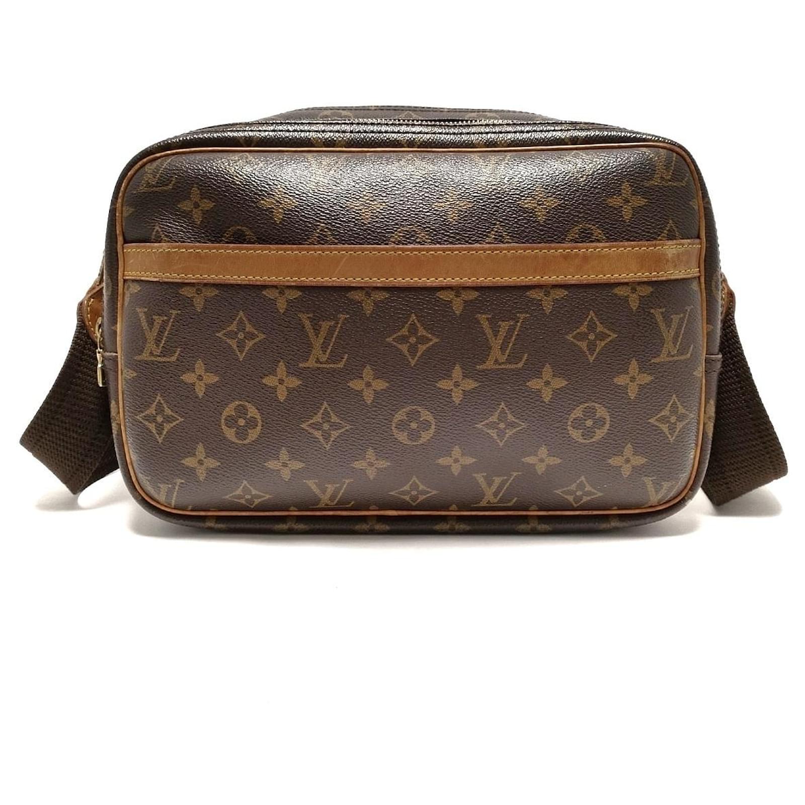 Louis Vuitton Brown Monogram Reporter Pm Leather Cloth Ref.488474 