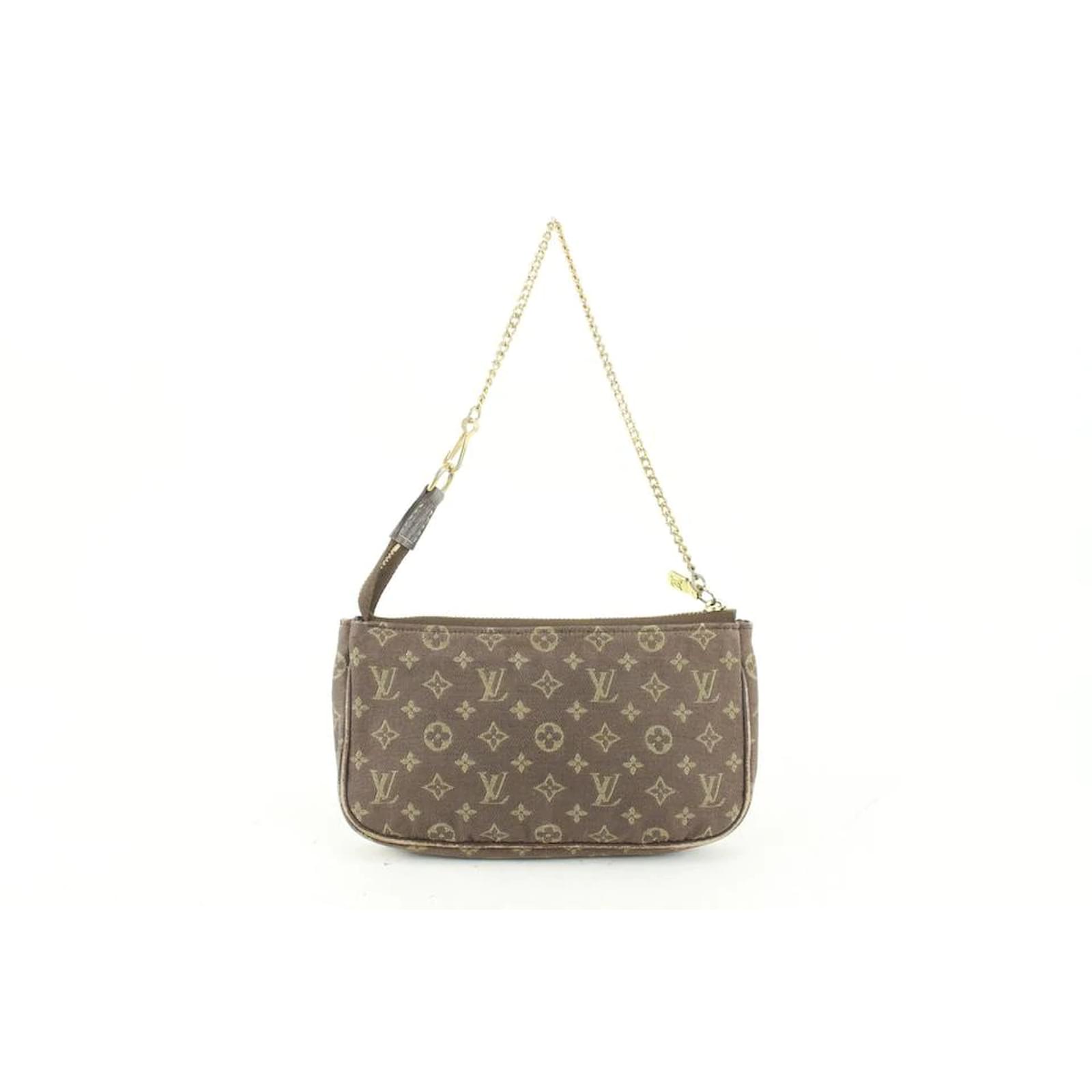 Louis Vuitton Accessoires Pochette Mini Lin Monogram Marron avec