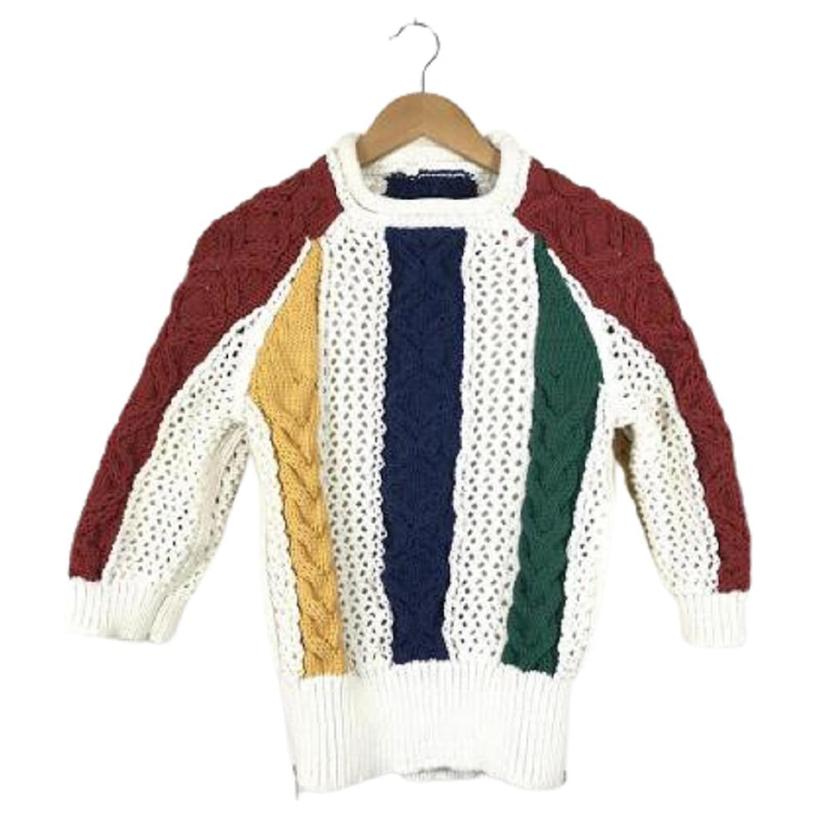 Used] Sacai Sweater (thick) / 1 / polyester / knit / deformed knit