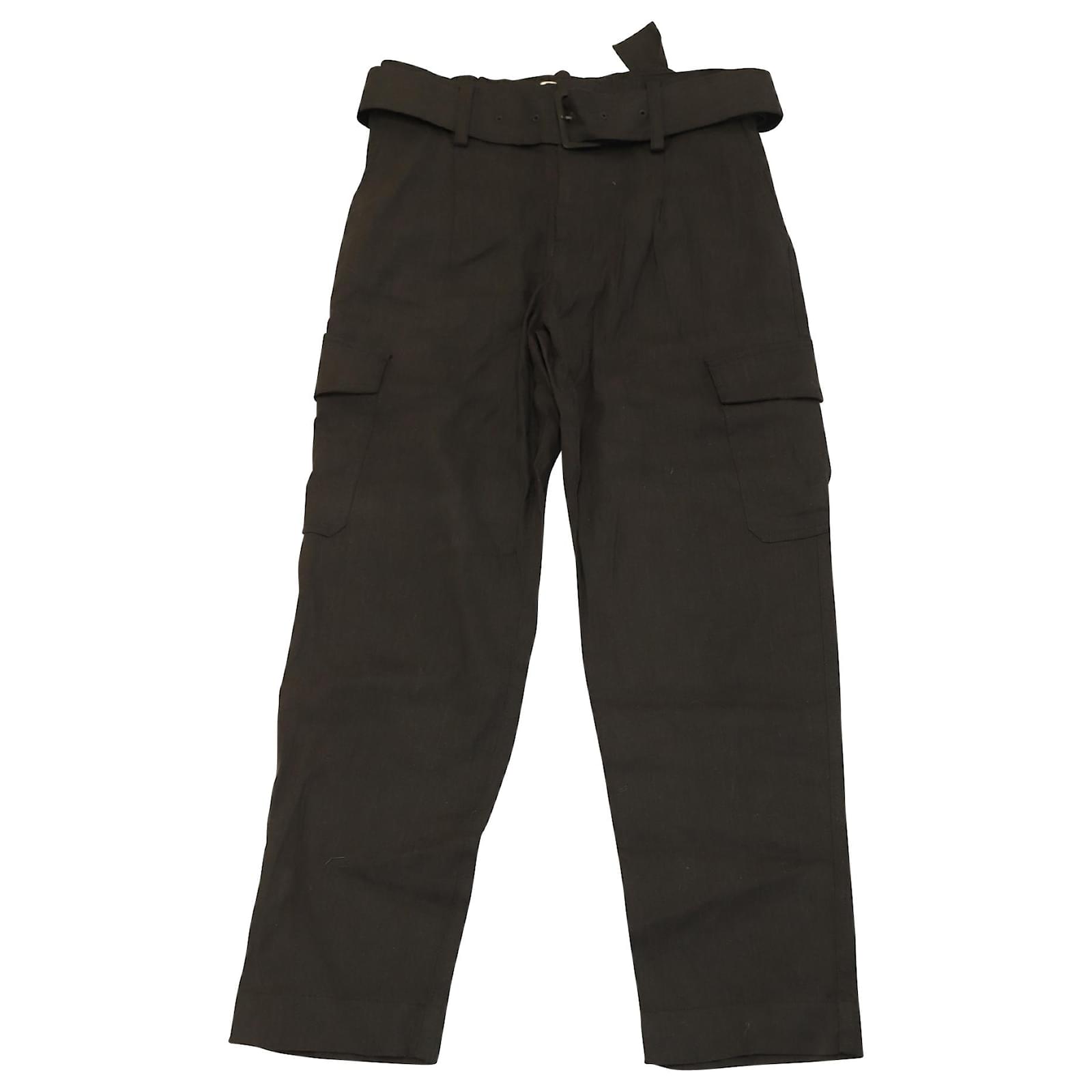 Vince Cargo Pants in Black Linen ref.490004 - Joli Closet
