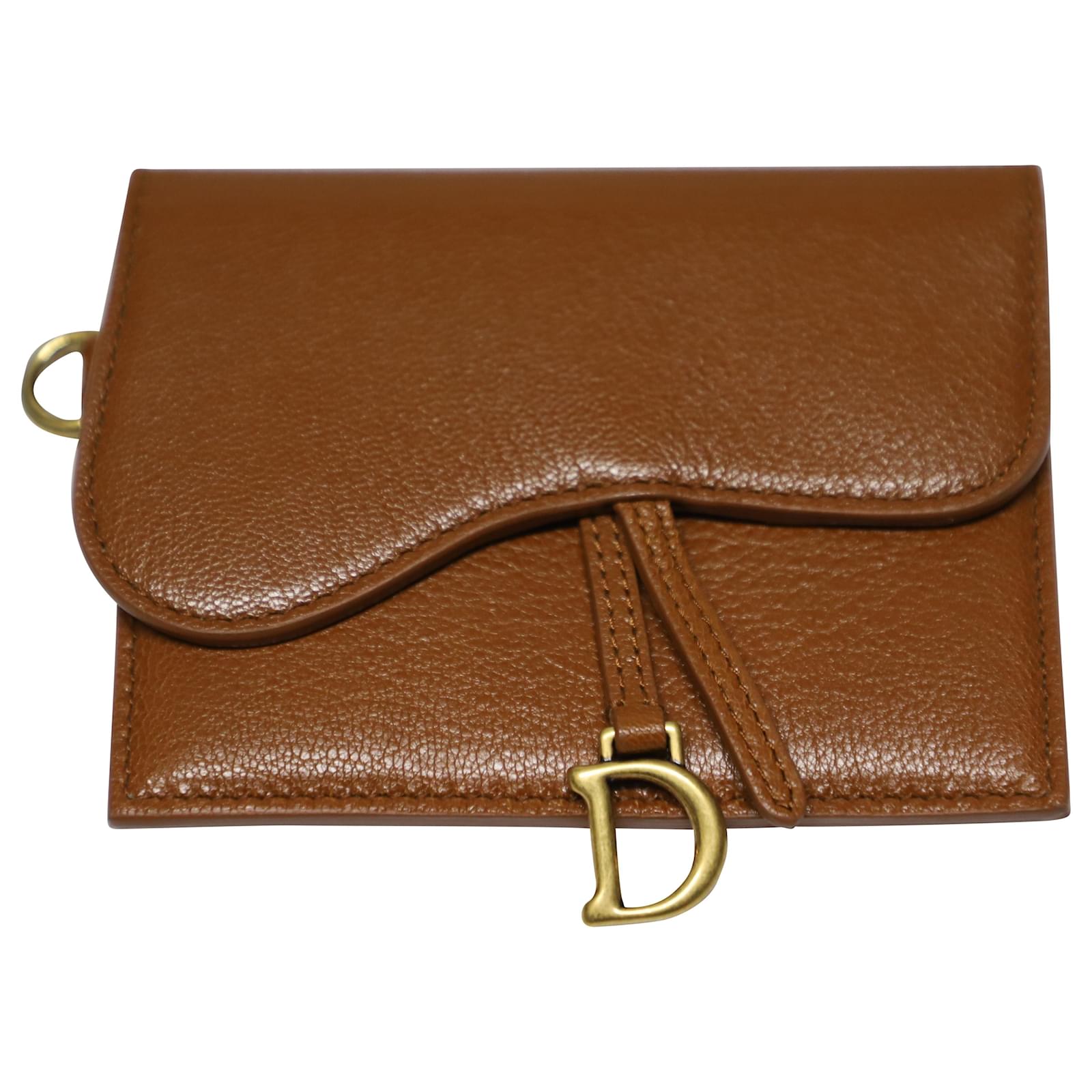 Dior Saddle Multifunction Pouch in Brown Leather ref.490081 - Joli