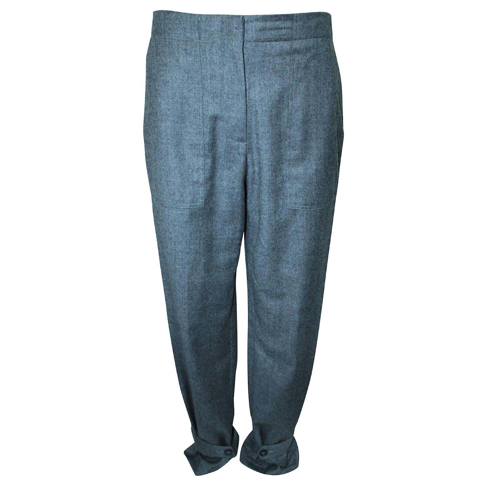 Helmut Lang Classic Grey Wool Office Pants ref.490496 Joli Closet