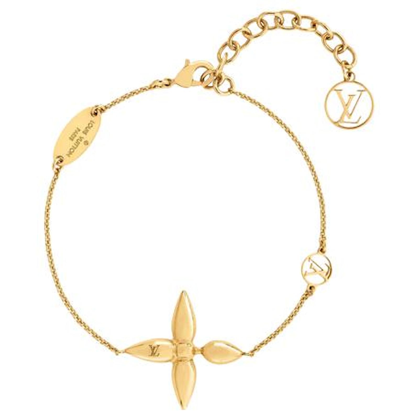 Louis Vuitton LV bracelet new Louisette Golden Metal ref.491145 - Joli  Closet