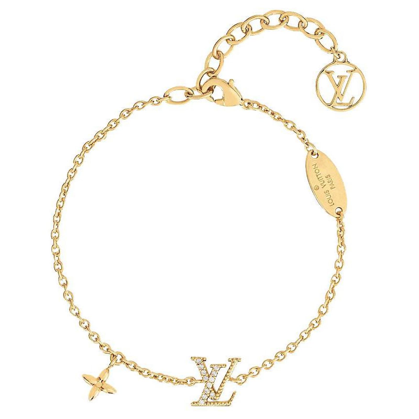 Conjunto Pulseiras 2 Braceletes Lv Louis Vuitton Ouro Dourada com Estrass |  Bijuteria Feminina Louis Vuitton Nunca Usado 80938718 | enjoei