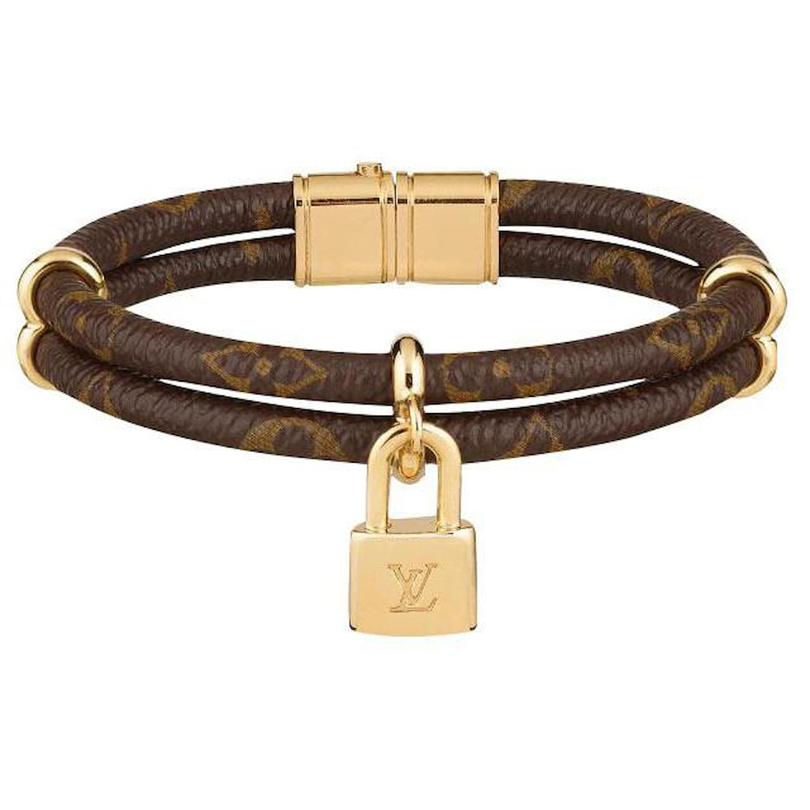 Louis Vuitton LV Egg bracelet Brown Leather ref.183274 - Joli Closet
