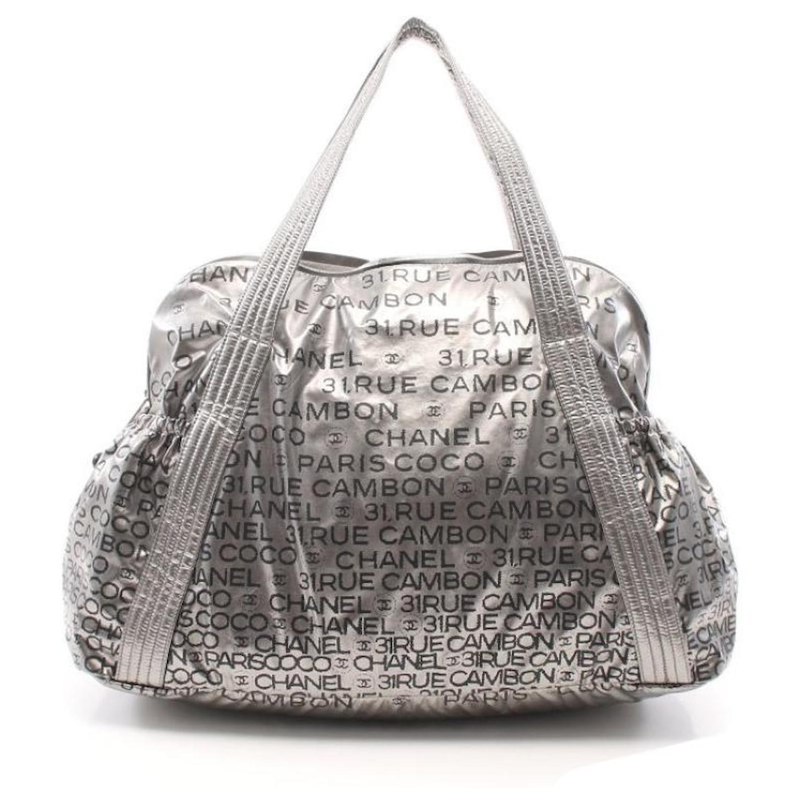 [Used] Chanel CHANEL Unlimited Shoulder Bag Tote Bag Coated Canvas Silver  Black Silver Metal Fittings