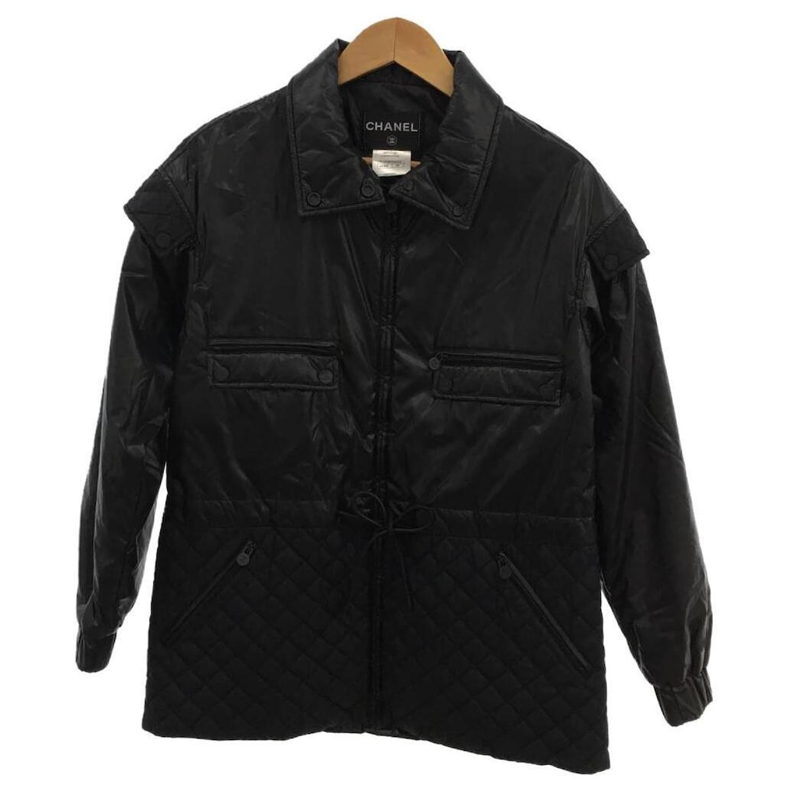Chanel Nylon Jacket Jumper ロゴ CHANEL Nylon Jacket / 34 / Nylon / BLK/ Coco Mark / Matrasse Black