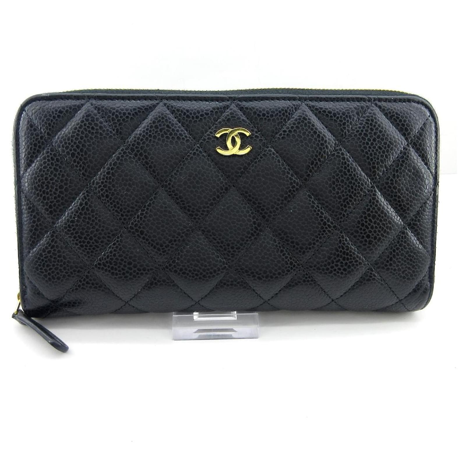 Chanel wallet Black Leather ref.491685 Joli Closet