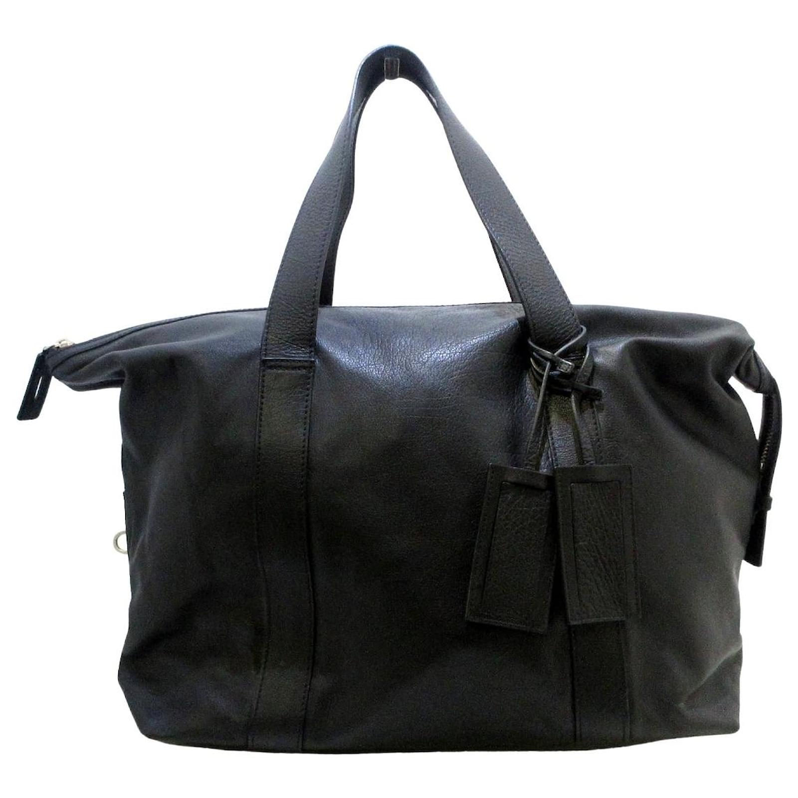 PRADA TRAVEL BAG Black Leather ref.491714 Joli Closet