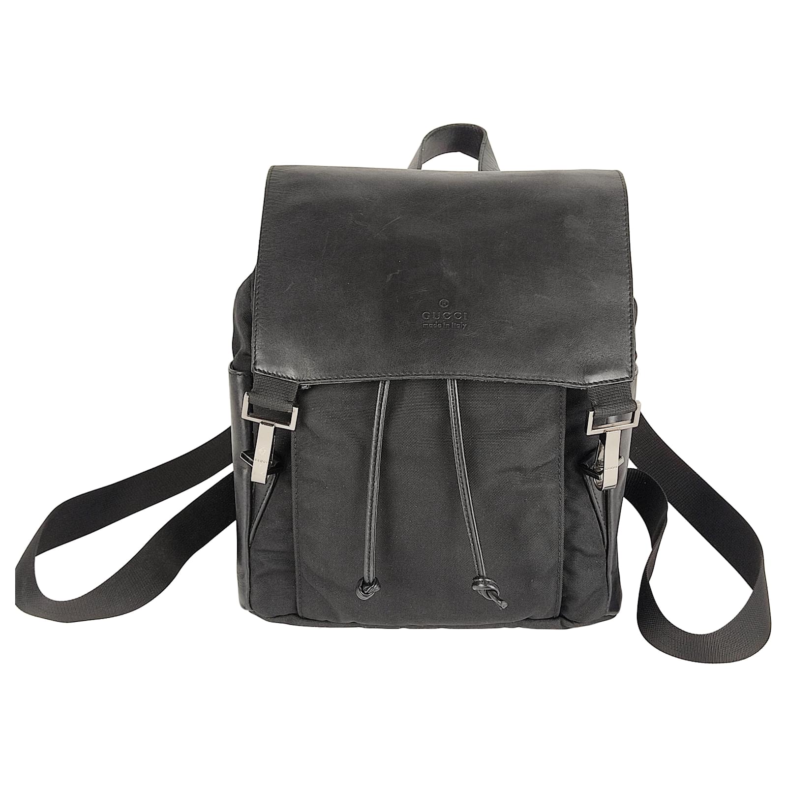 Gucci zaino in pelle e nylon Nero Tela ref.492221 - Joli Closet
